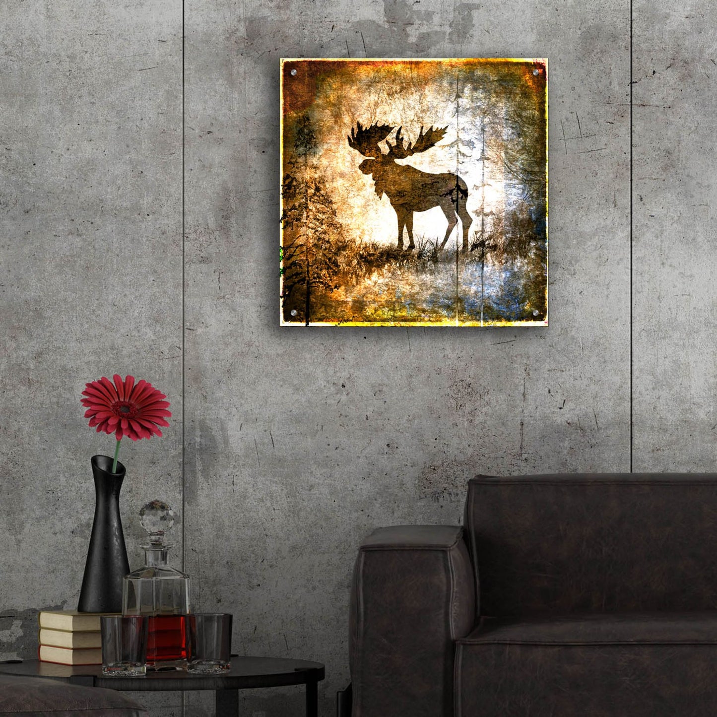 Epic Art 'High Country Moose' by Lightbox Journal, Acrylic Glass Wall Art,24x24