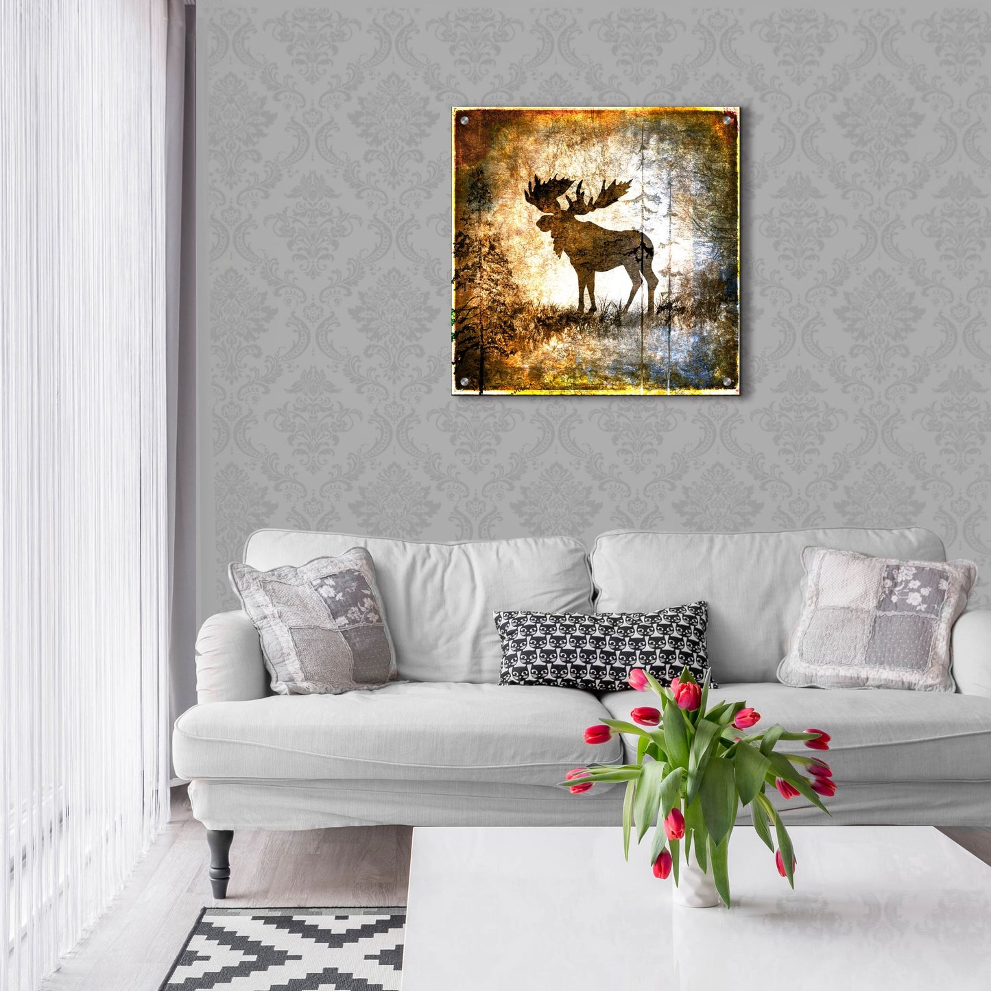 Epic Art 'High Country Moose' by Lightbox Journal, Acrylic Glass Wall Art,24x24