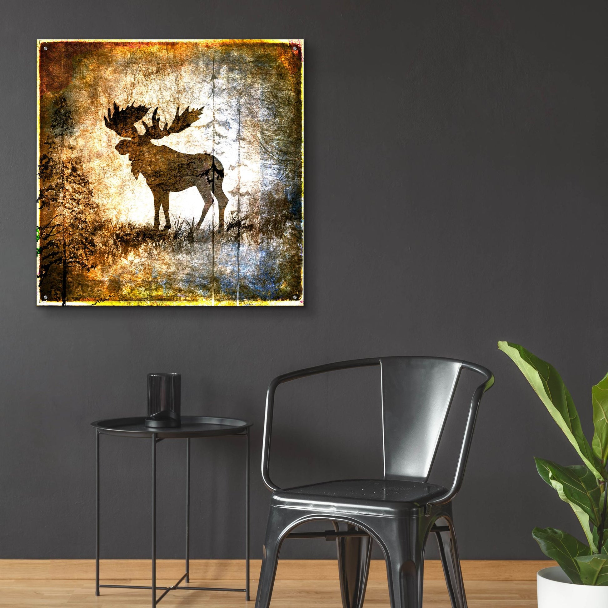 Epic Art 'High Country Moose' by Lightbox Journal, Acrylic Glass Wall Art,36x36