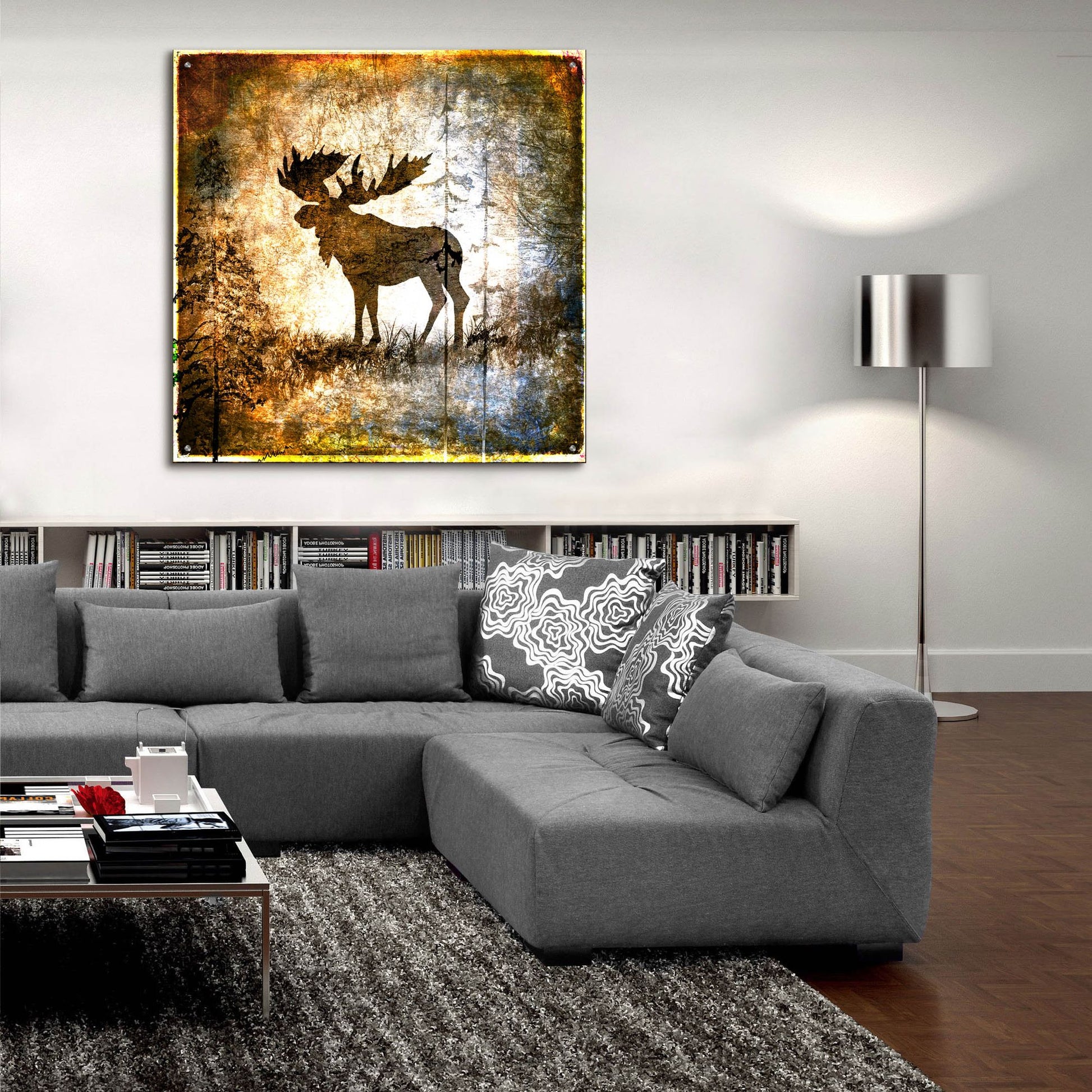 Epic Art 'High Country Moose' by Lightbox Journal, Acrylic Glass Wall Art,36x36