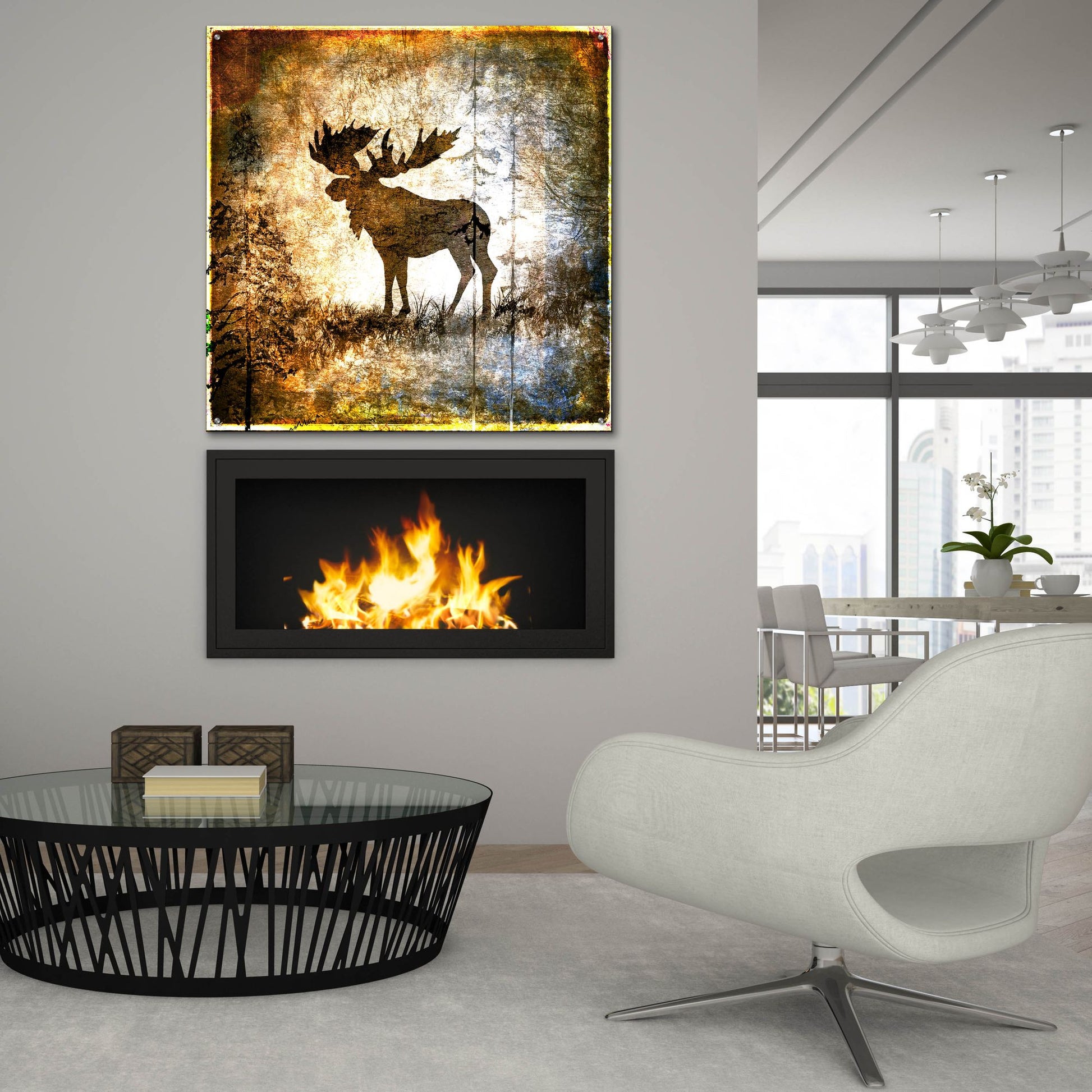 Epic Art 'High Country Moose' by Lightbox Journal, Acrylic Glass Wall Art,36x36