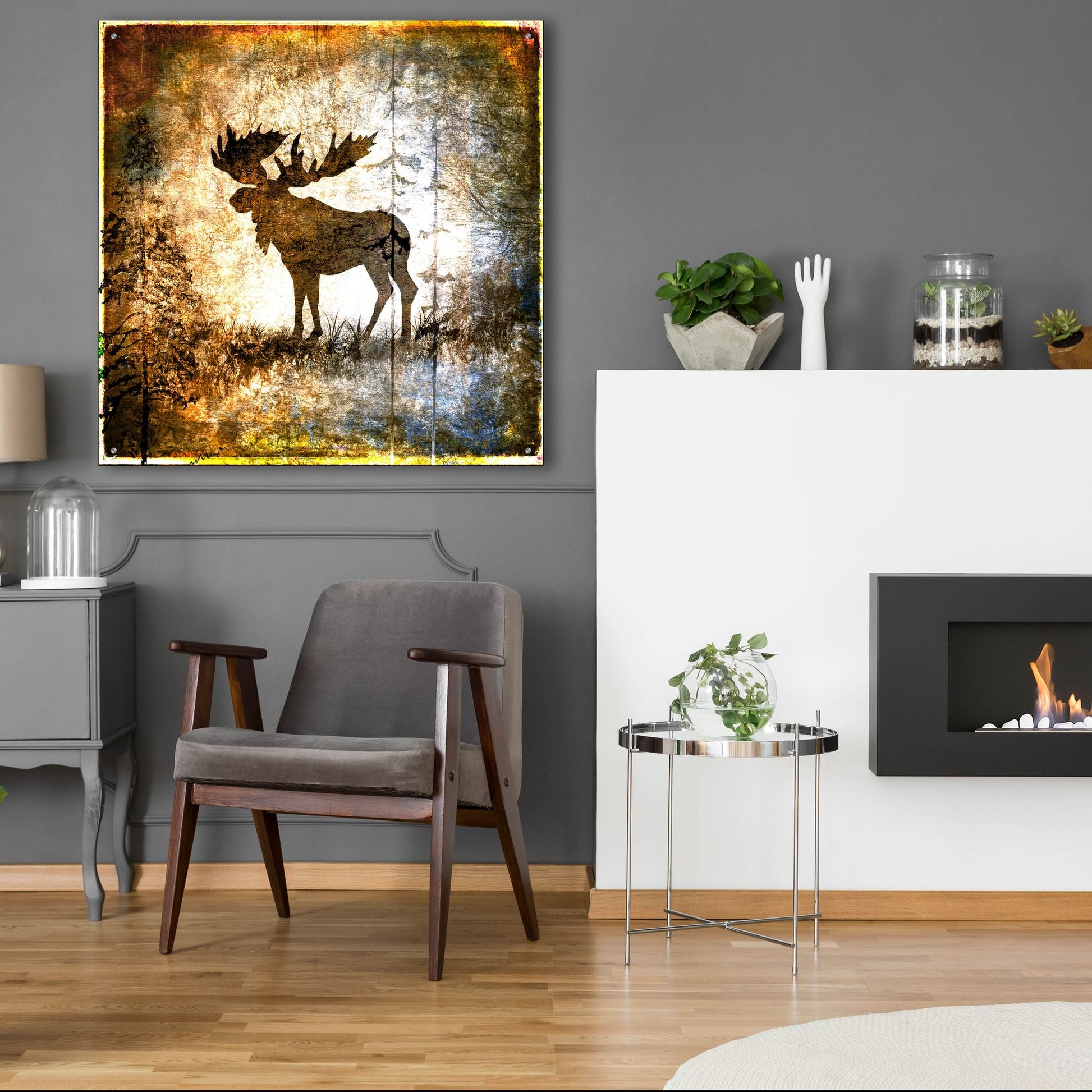 Epic Art 'High Country Moose' by Lightbox Journal, Acrylic Glass Wall Art,36x36