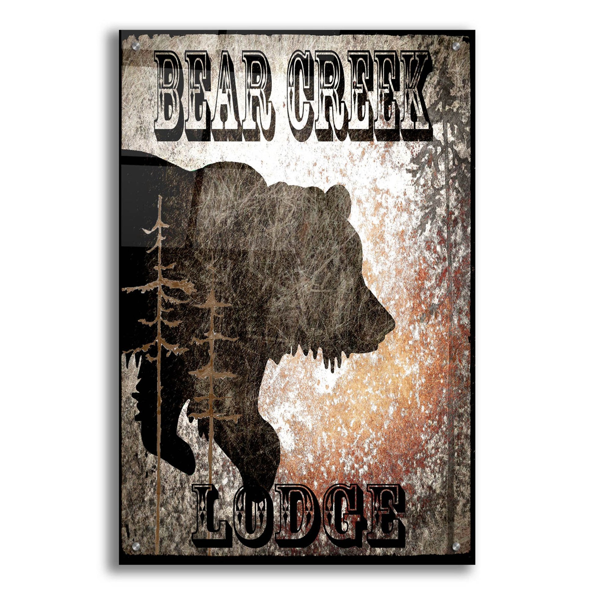 Epic Art 'Lodge Bear Creek Lodge' by Lightbox Journal, Acrylic Glass Wall Art,24x36