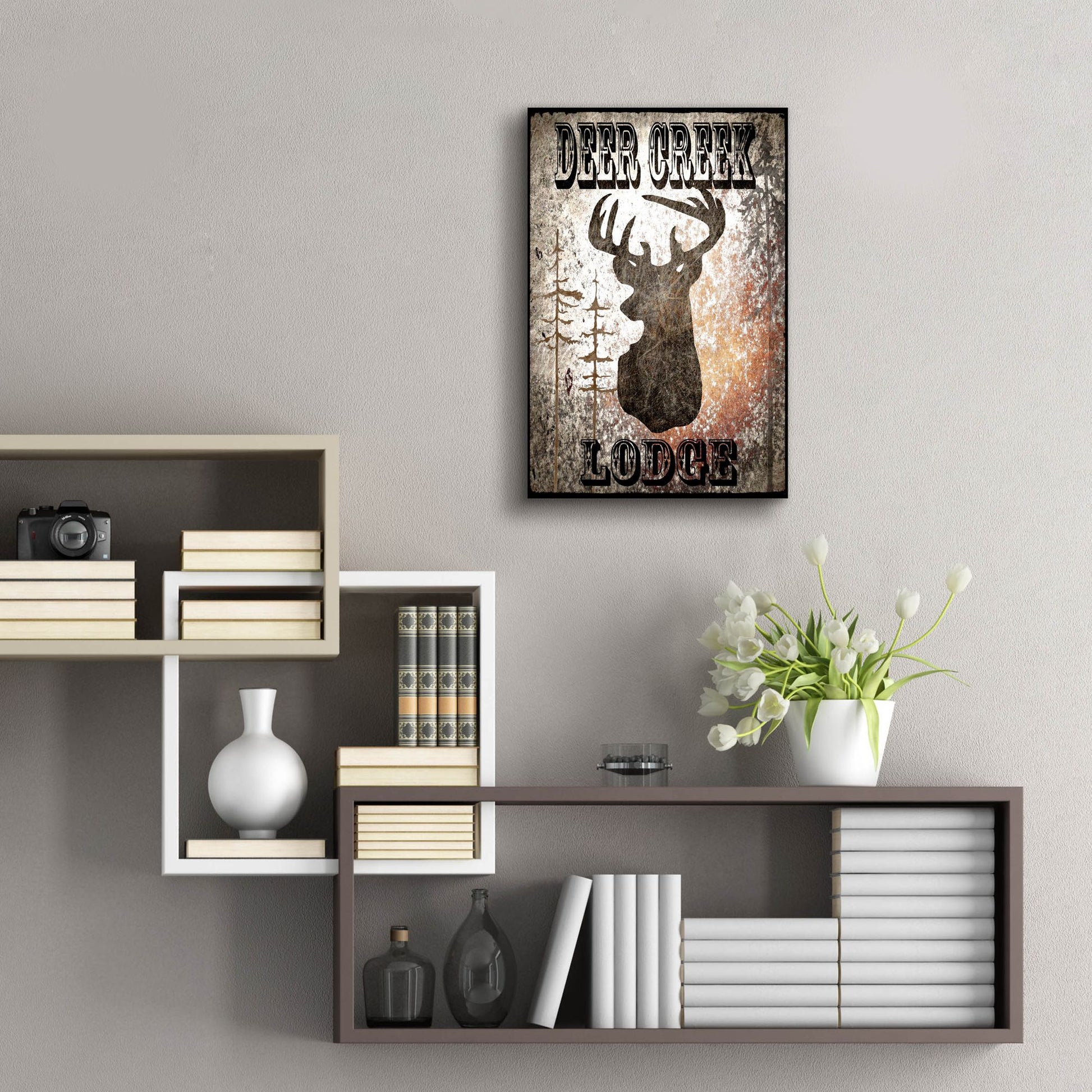 Epic Art 'Lodge Deer Creek Lodge' by Lightbox Journal, Acrylic Glass Wall Art,16x24