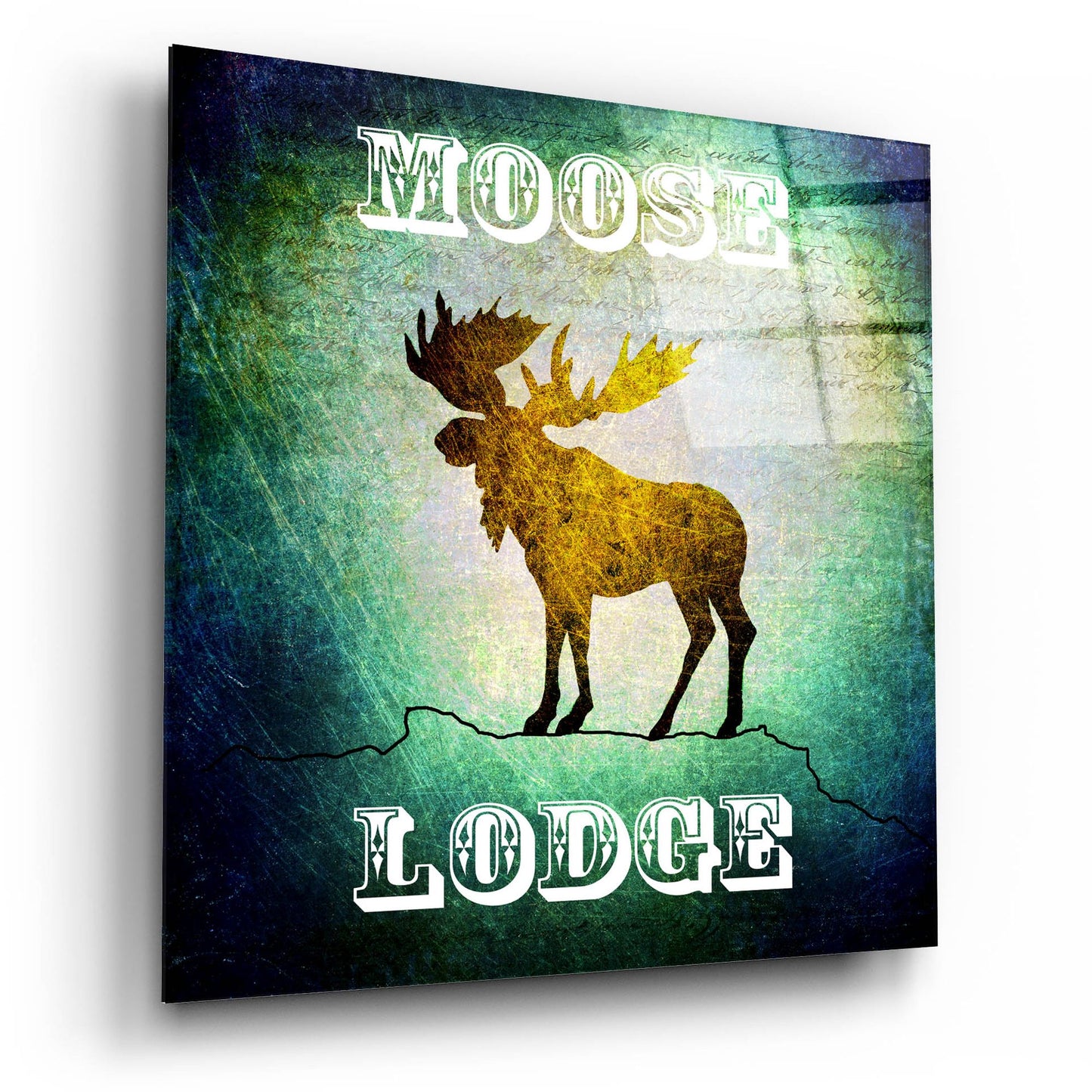 Epic Art 'Lodge Moose Lodge' by Lightbox Journal, Acrylic Glass Wall Art,12x12