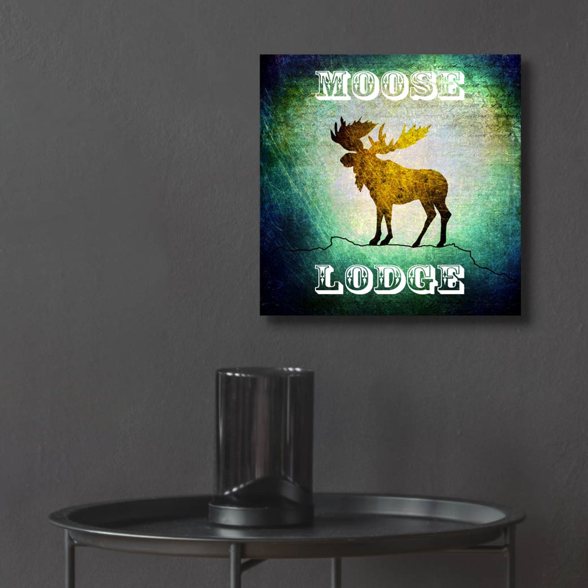 Epic Art 'Lodge Moose Lodge' by Lightbox Journal, Acrylic Glass Wall Art,12x12