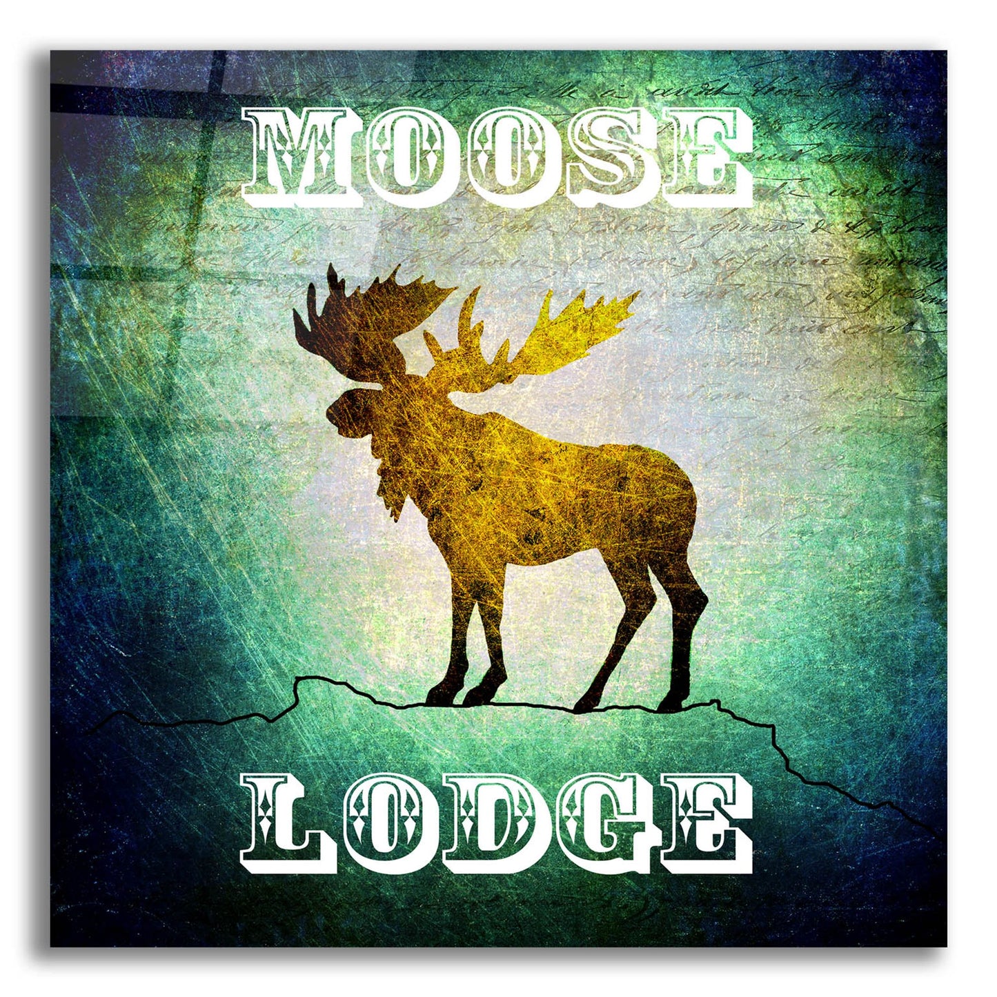 Epic Art 'Lodge Moose Lodge' by Lightbox Journal, Acrylic Glass Wall Art,12x12