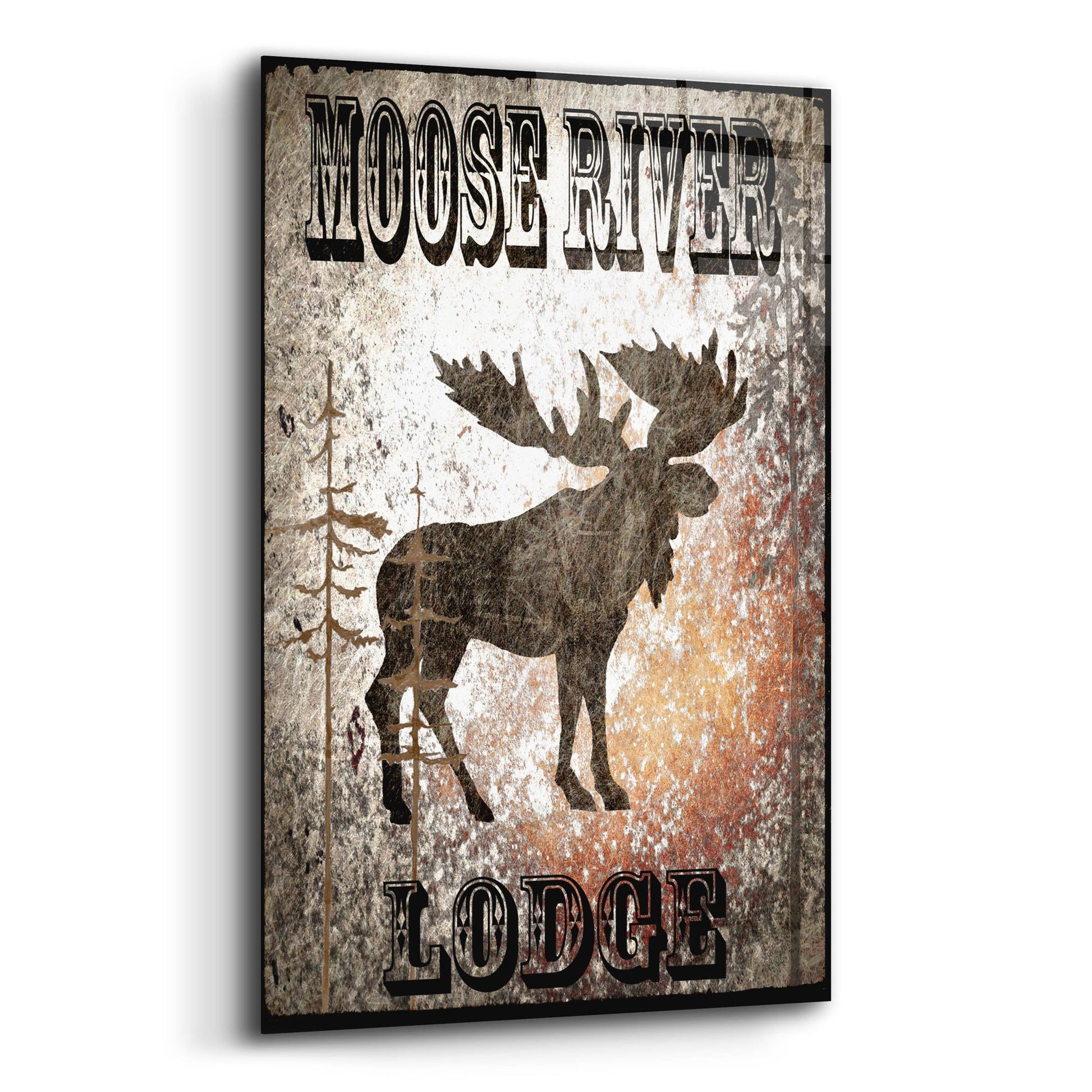 Epic Art 'Lodge Moose River Lodge' by Lightbox Journal, Acrylic Glass Wall Art,12x16