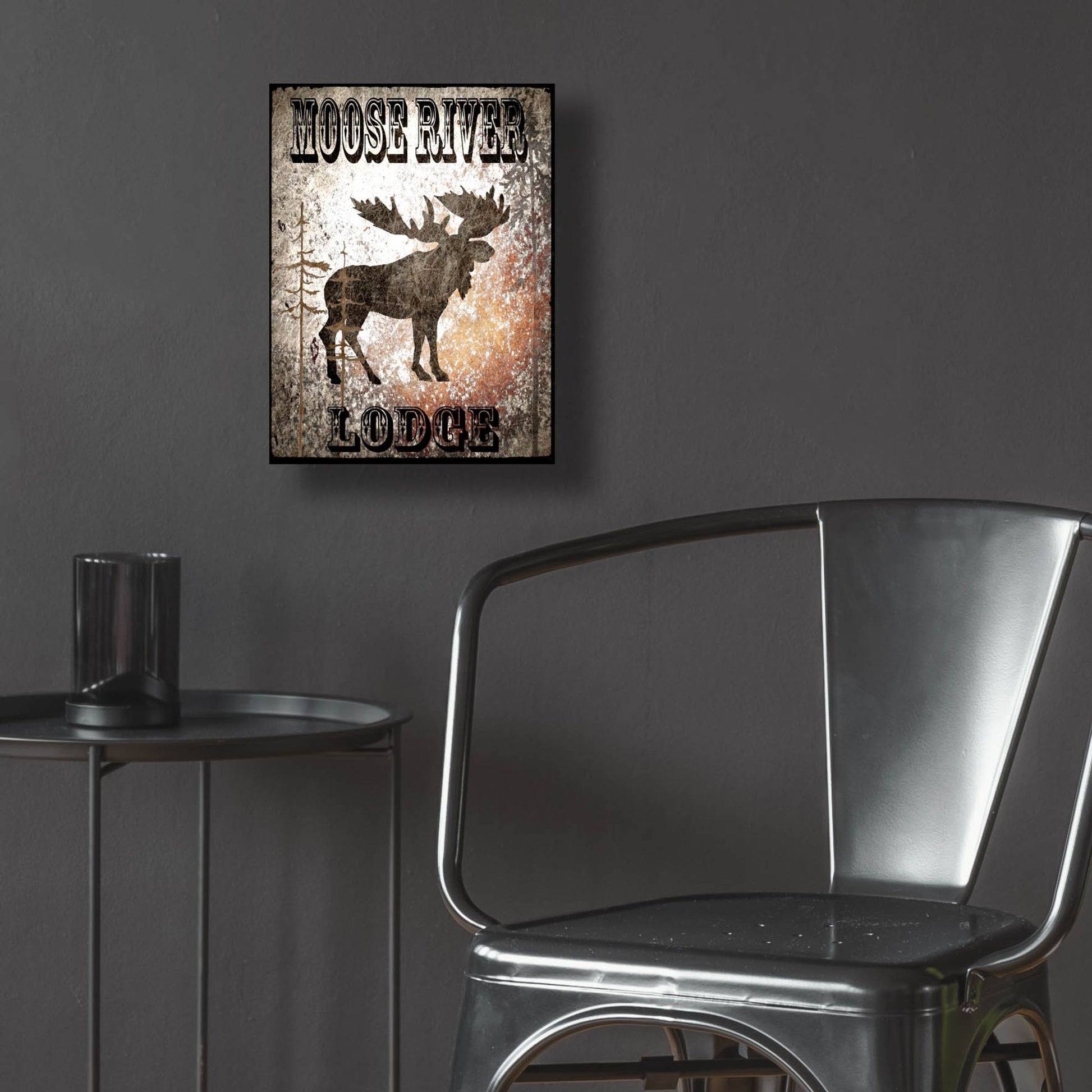 Epic Art 'Lodge Moose River Lodge' by Lightbox Journal, Acrylic Glass Wall Art,12x16