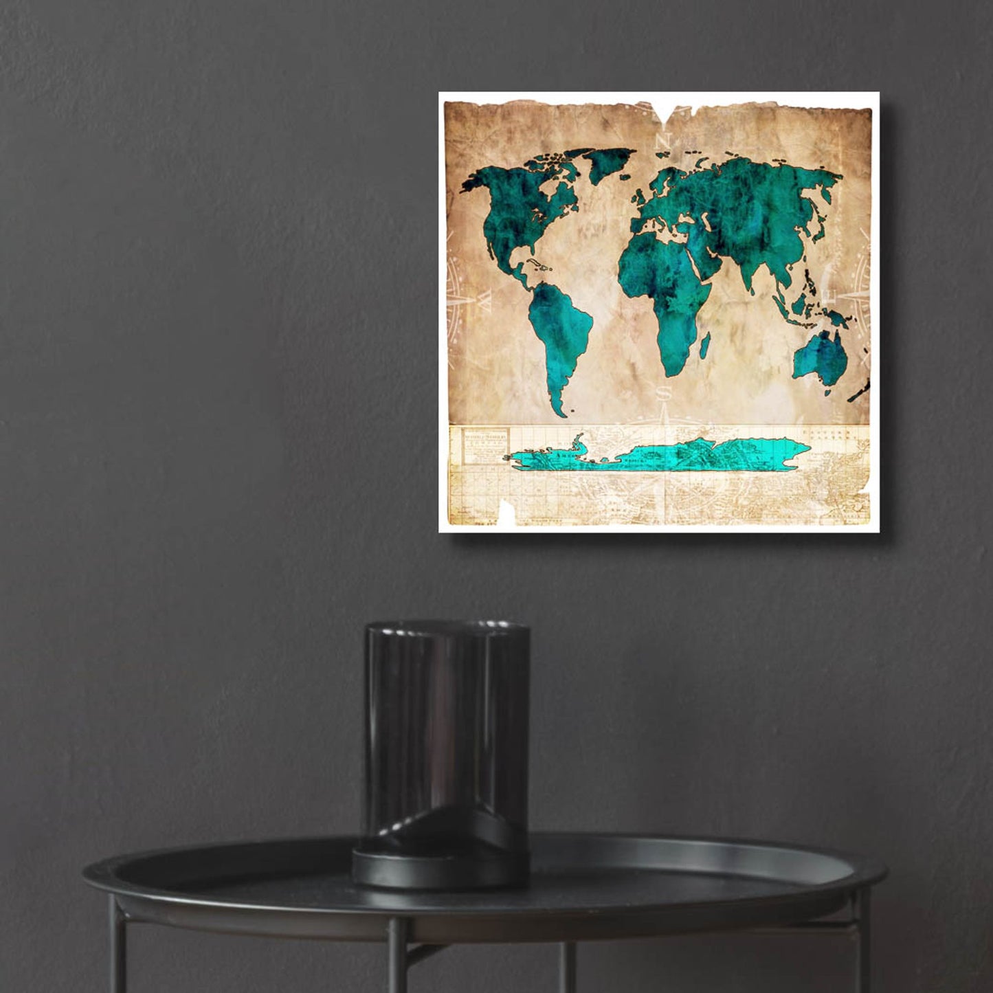 Epic Art 'Sea Map I' by Lightbox Journal, Acrylic Glass Wall Art,12x12