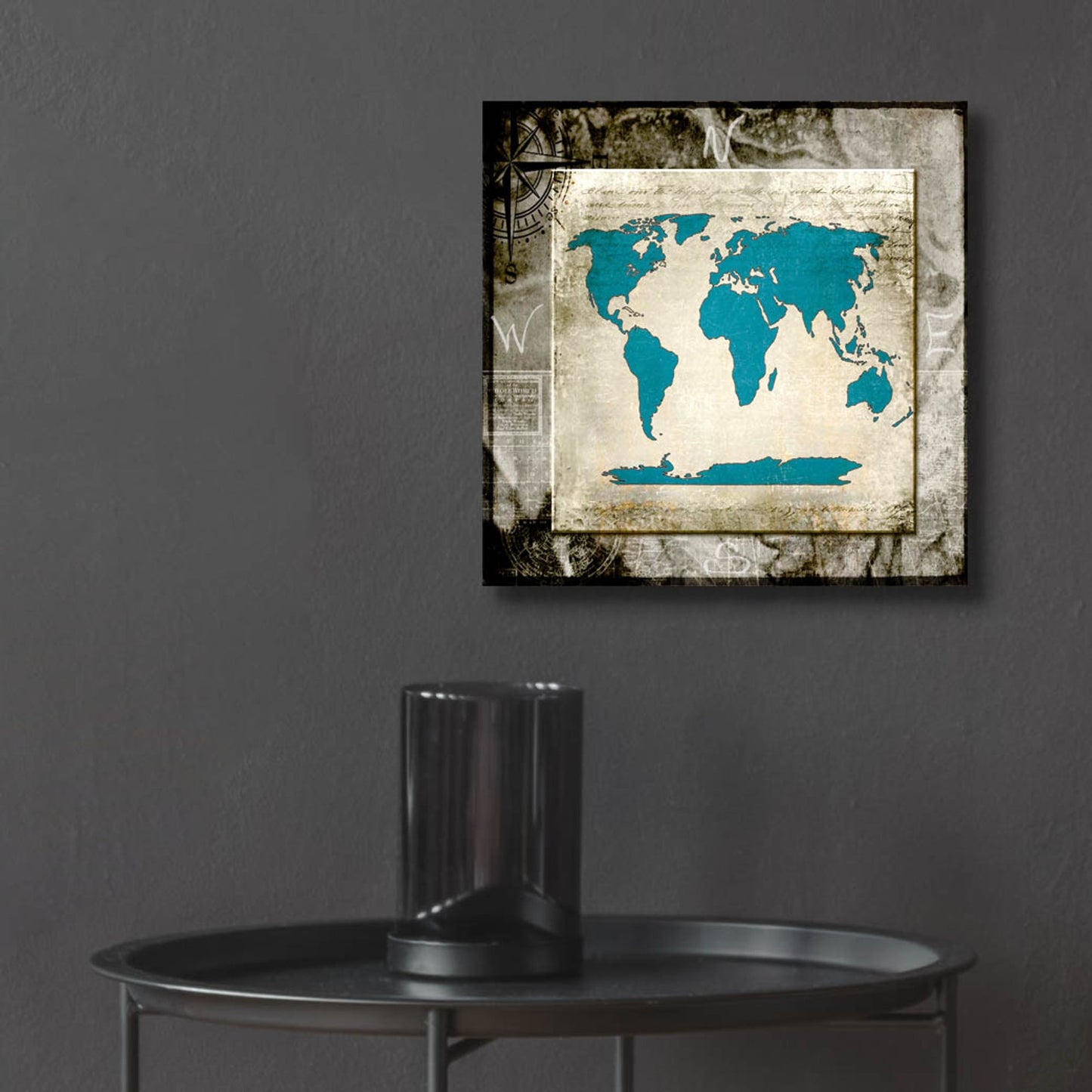 Epic Art 'Sea Map II' by Lightbox Journal, Acrylic Glass Wall Art,12x12