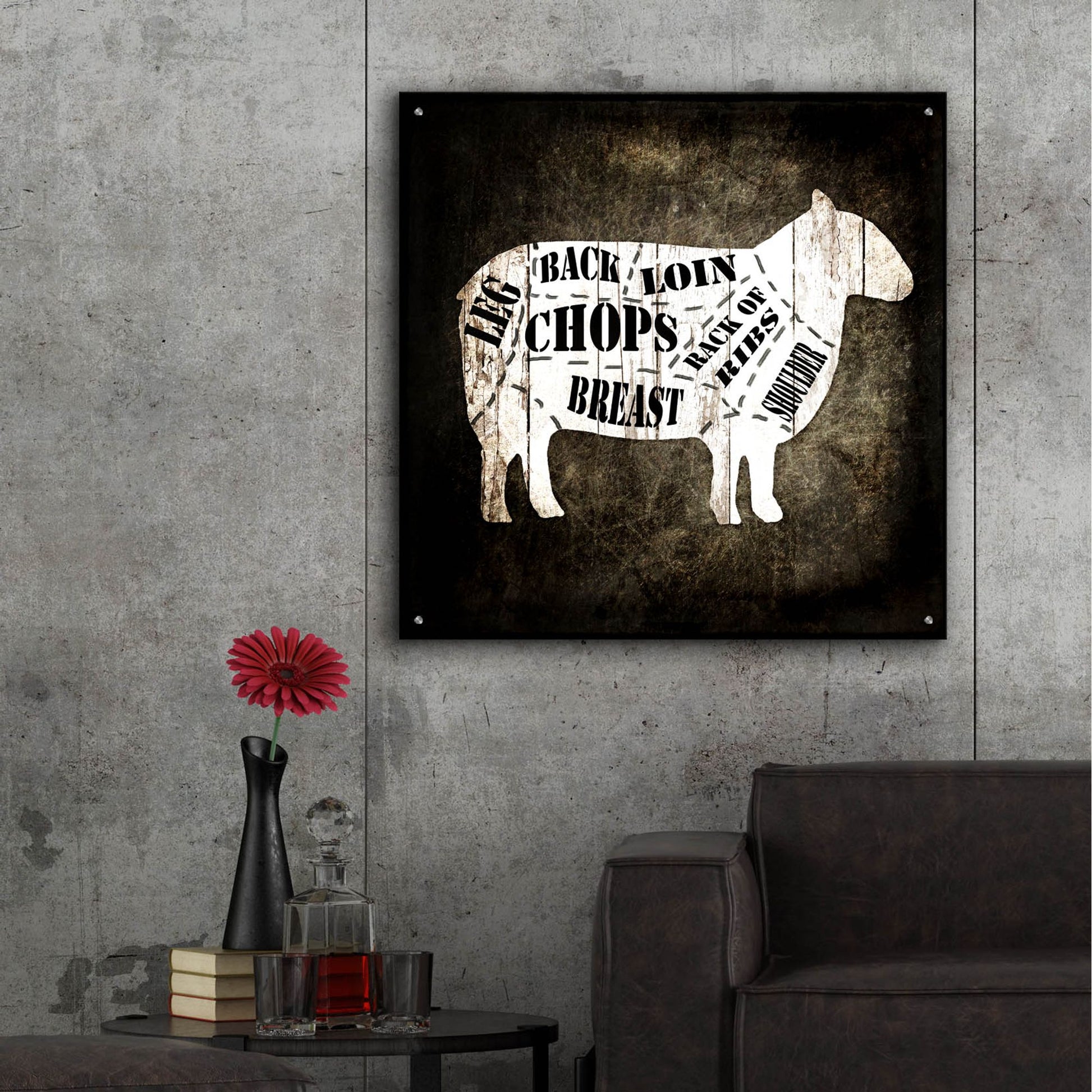 Epic Art 'Butcher Shop IV' by Lightbox Journal, Acrylic Glass Wall Art,36x36