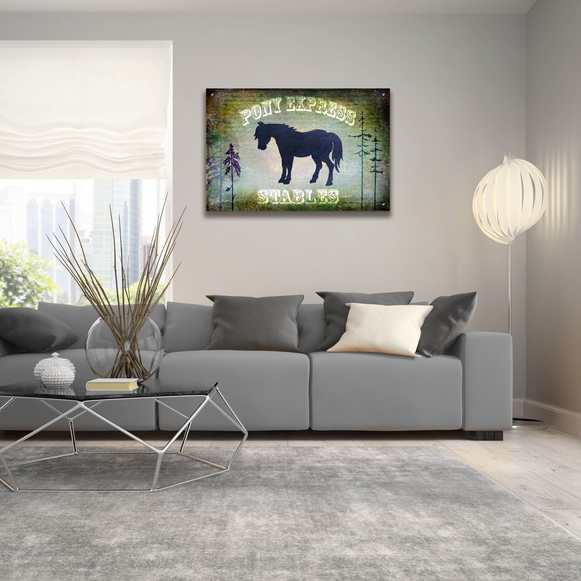 Epic Art 'Country Horse I' by Lightbox Journal, Acrylic Glass Wall Art,36x24