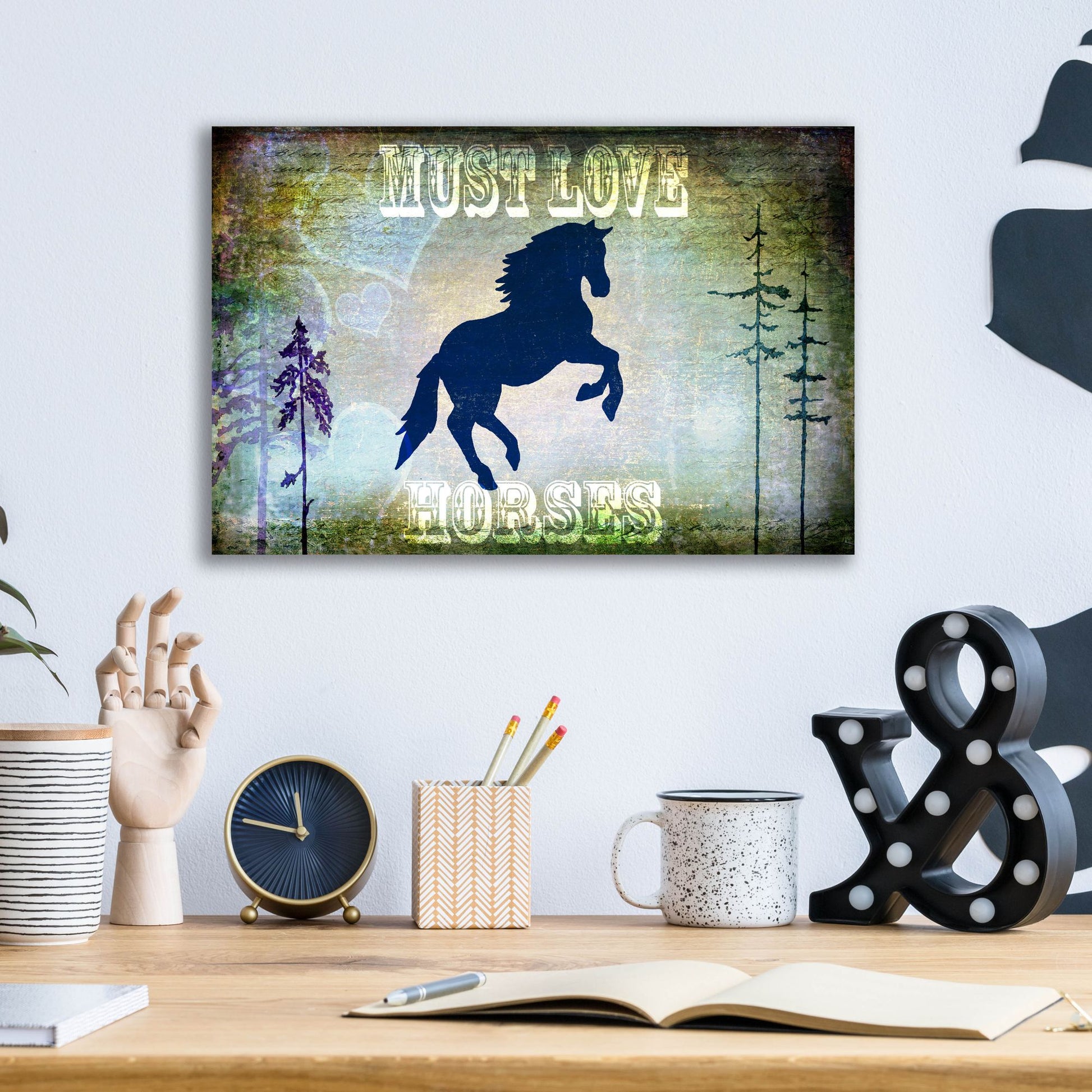 Epic Art 'Country Horse II' by Lightbox Journal, Acrylic Glass Wall Art,16x12