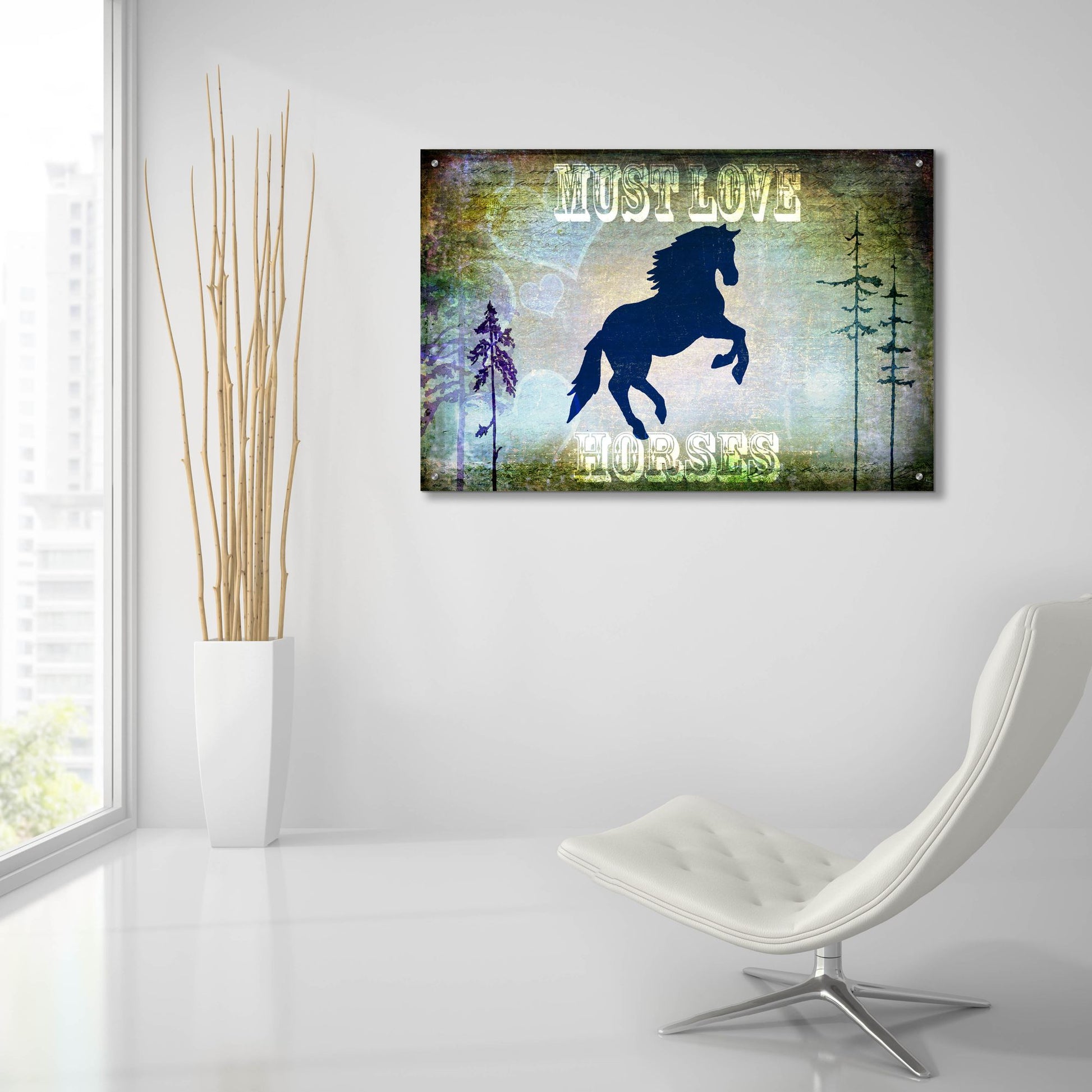 Epic Art 'Country Horse II' by Lightbox Journal, Acrylic Glass Wall Art,36x24