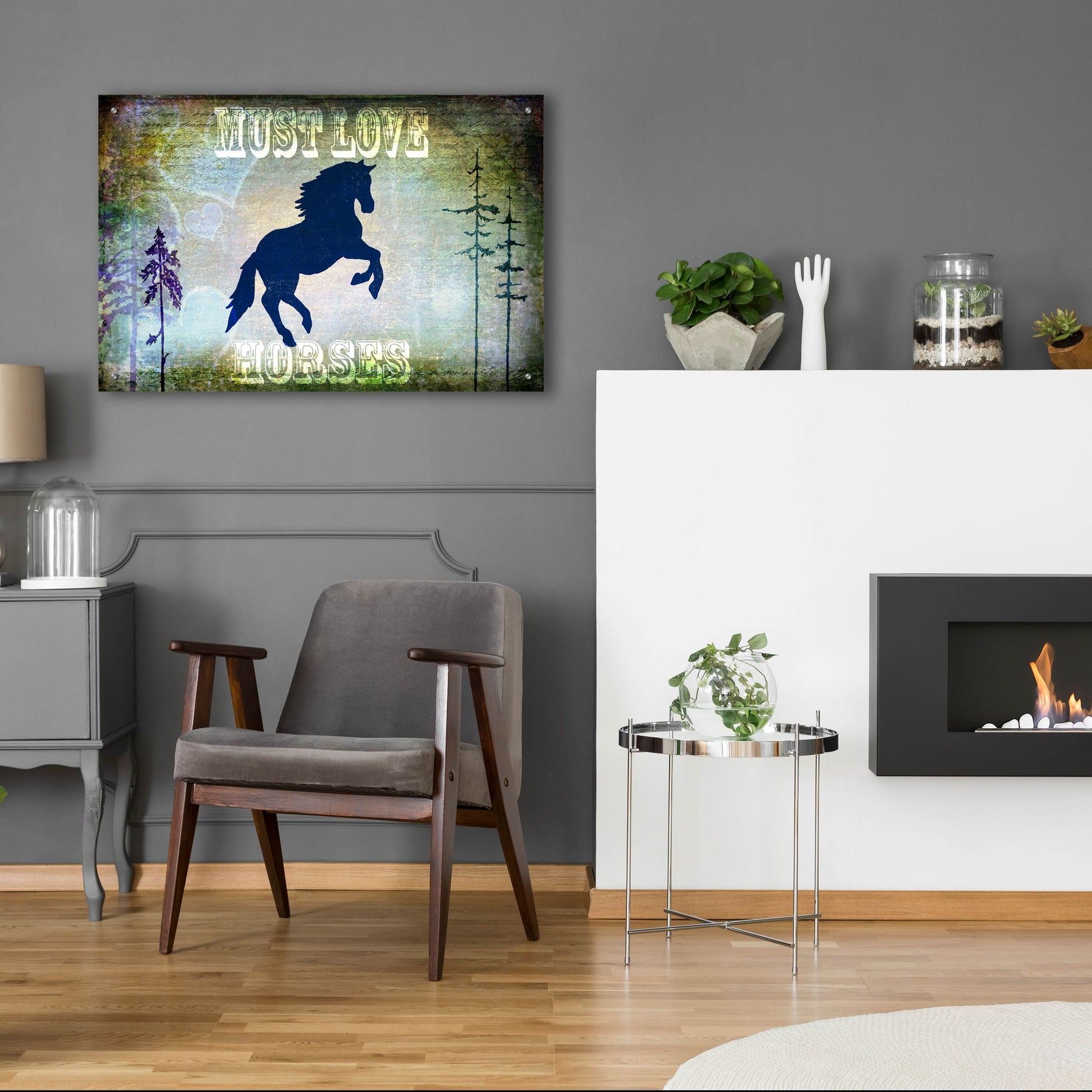 Epic Art 'Country Horse II' by Lightbox Journal, Acrylic Glass Wall Art,36x24