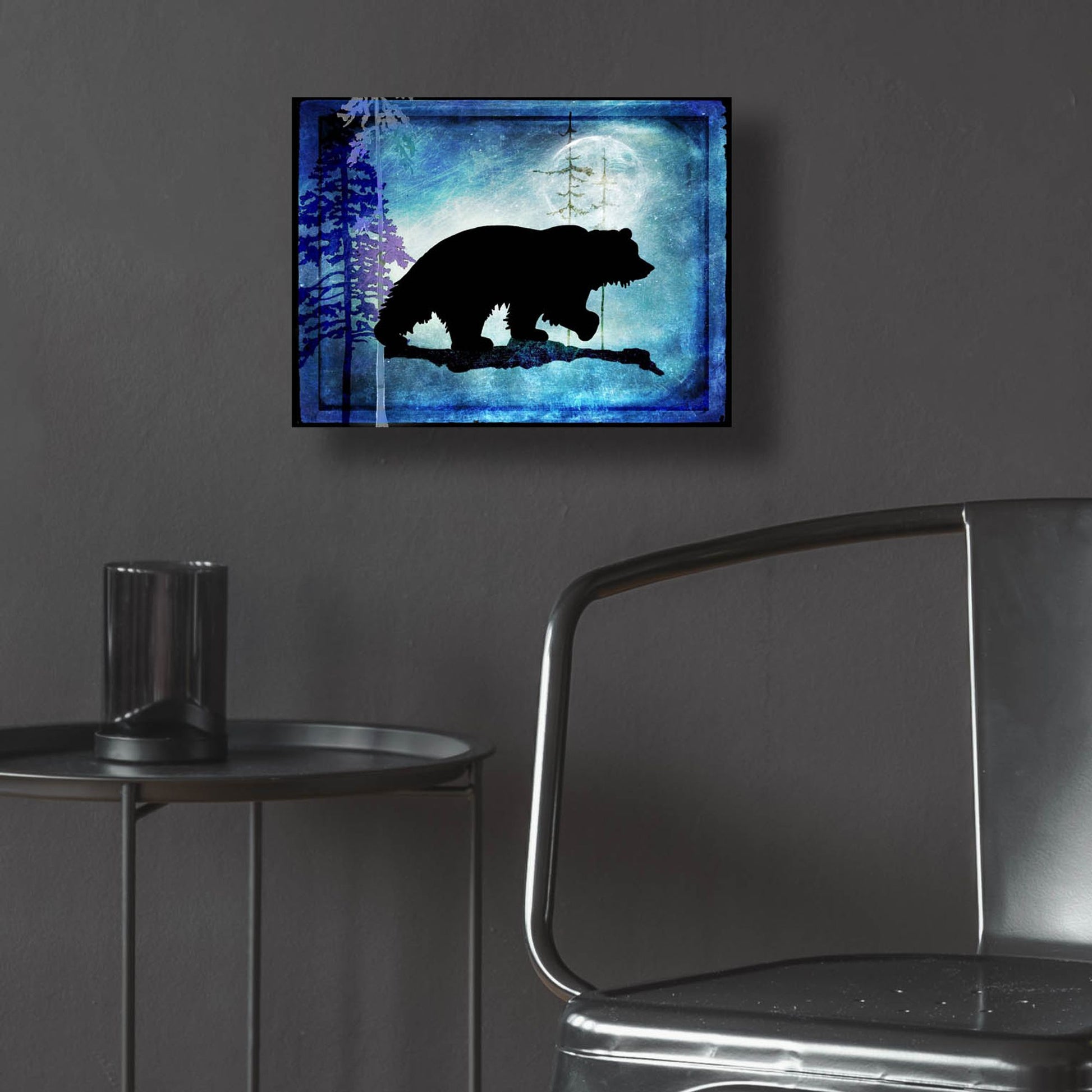 Epic Art 'Midnight Bear' by Lightbox Journal, Acrylic Glass Wall Art,16x12