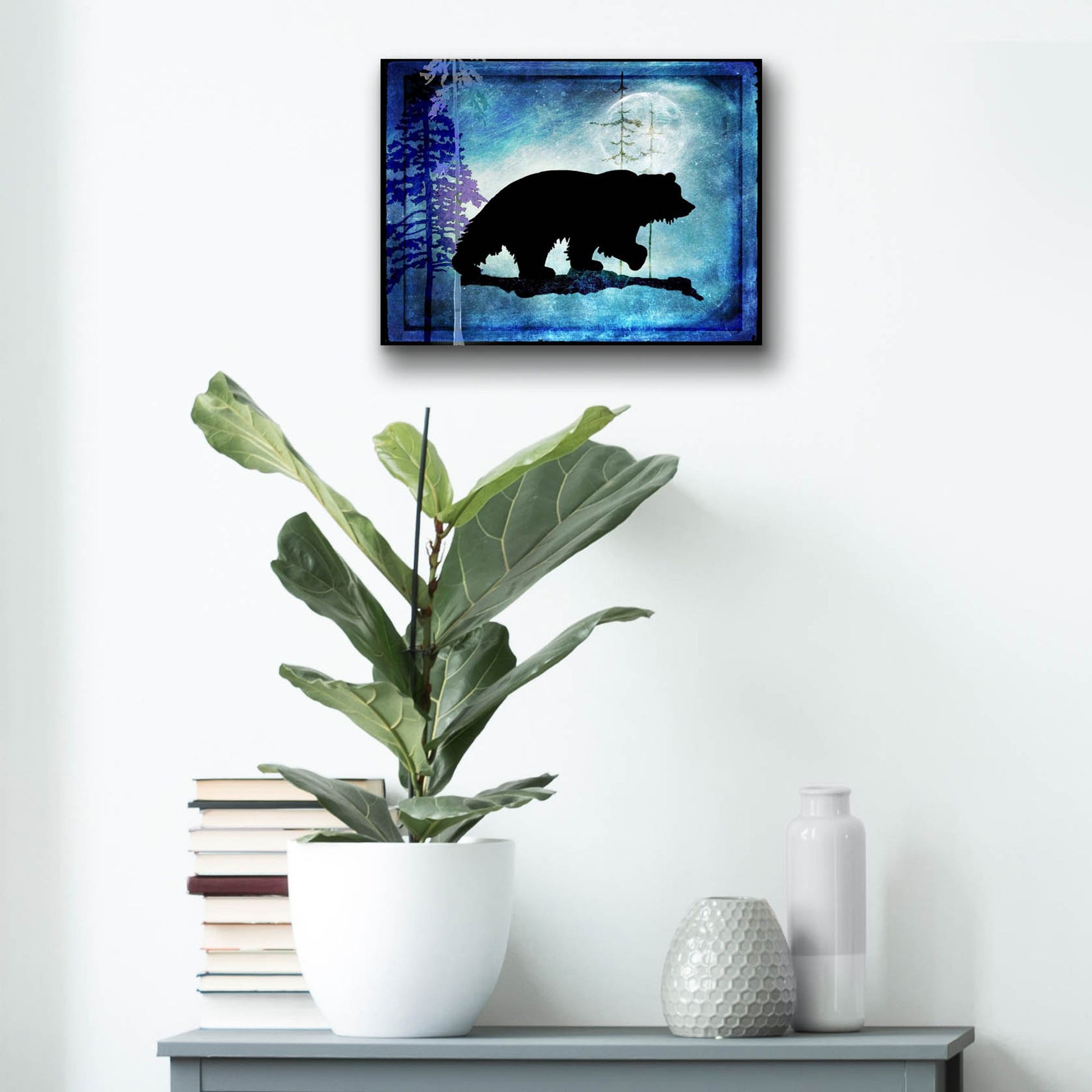 Epic Art 'Midnight Bear' by Lightbox Journal, Acrylic Glass Wall Art,16x12