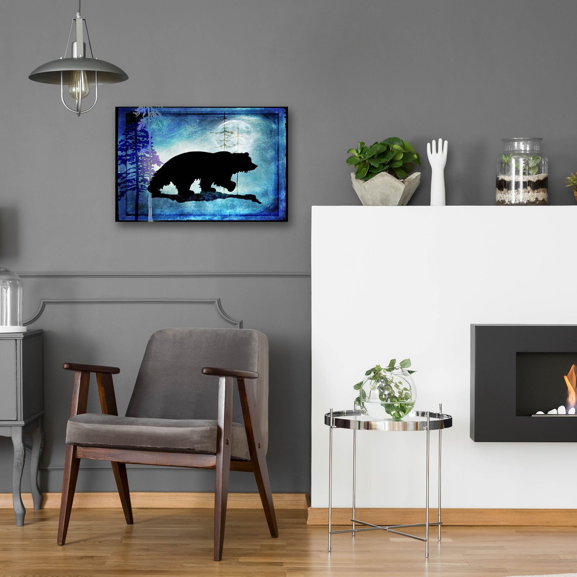 Epic Art 'Midnight Bear' by Lightbox Journal, Acrylic Glass Wall Art,24x16