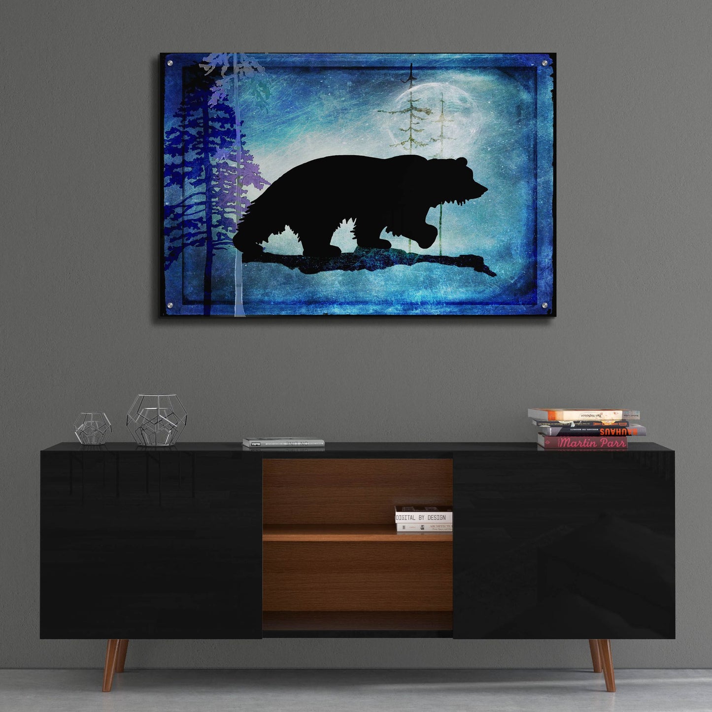 Epic Art 'Midnight Bear' by Lightbox Journal, Acrylic Glass Wall Art,36x24