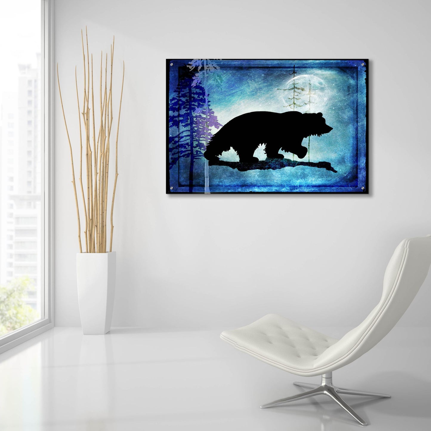 Epic Art 'Midnight Bear' by Lightbox Journal, Acrylic Glass Wall Art,36x24