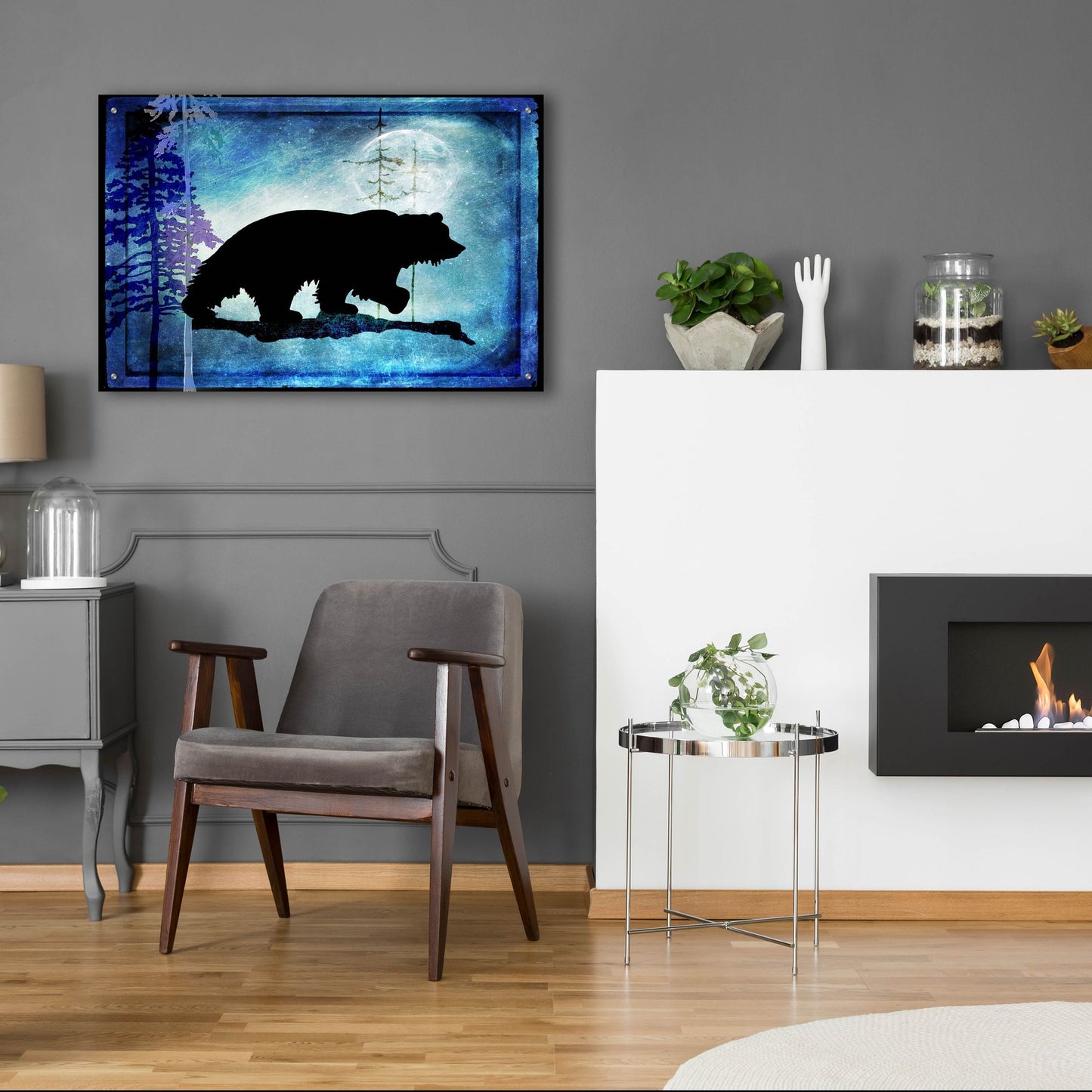 Epic Art 'Midnight Bear' by Lightbox Journal, Acrylic Glass Wall Art,36x24