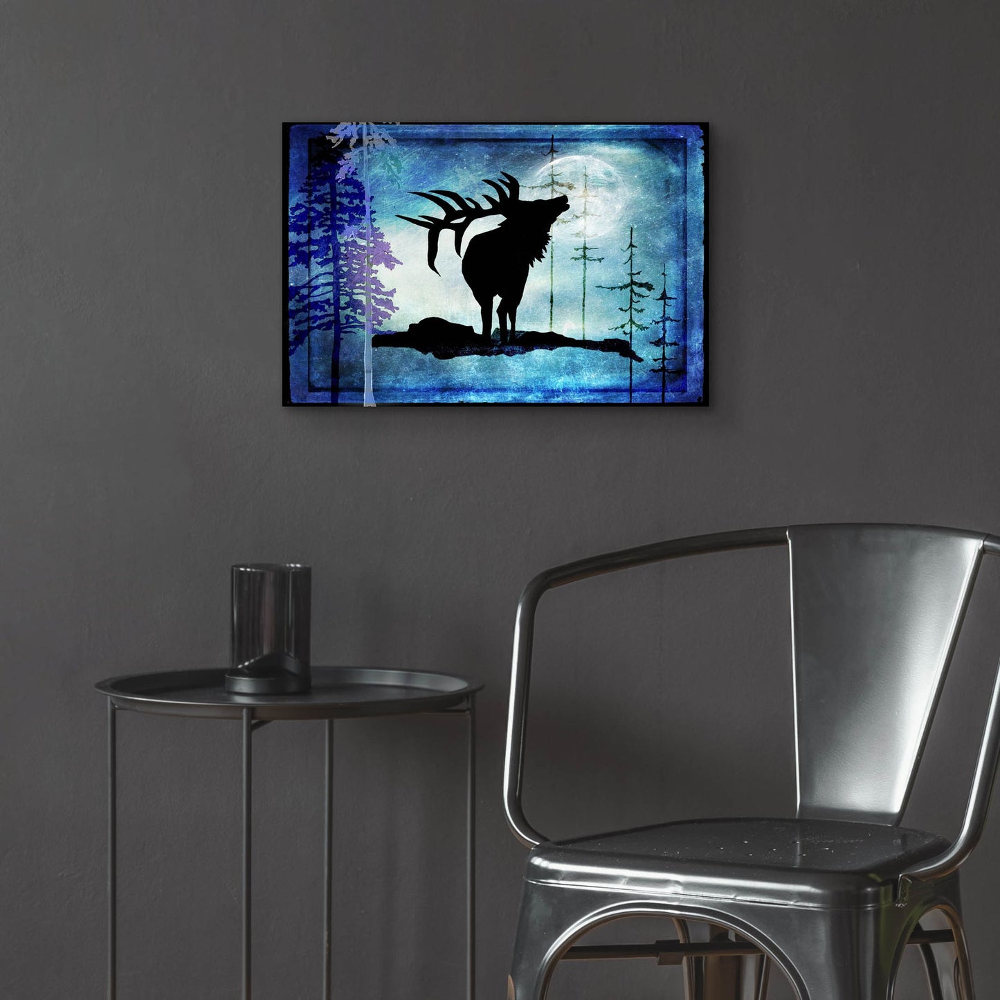 Epic Art 'Midnight Elk' by Lightbox Journal, Acrylic Glass Wall Art,24x16