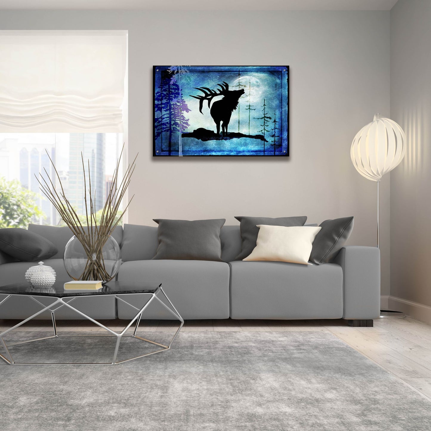 Epic Art 'Midnight Elk' by Lightbox Journal, Acrylic Glass Wall Art,36x24