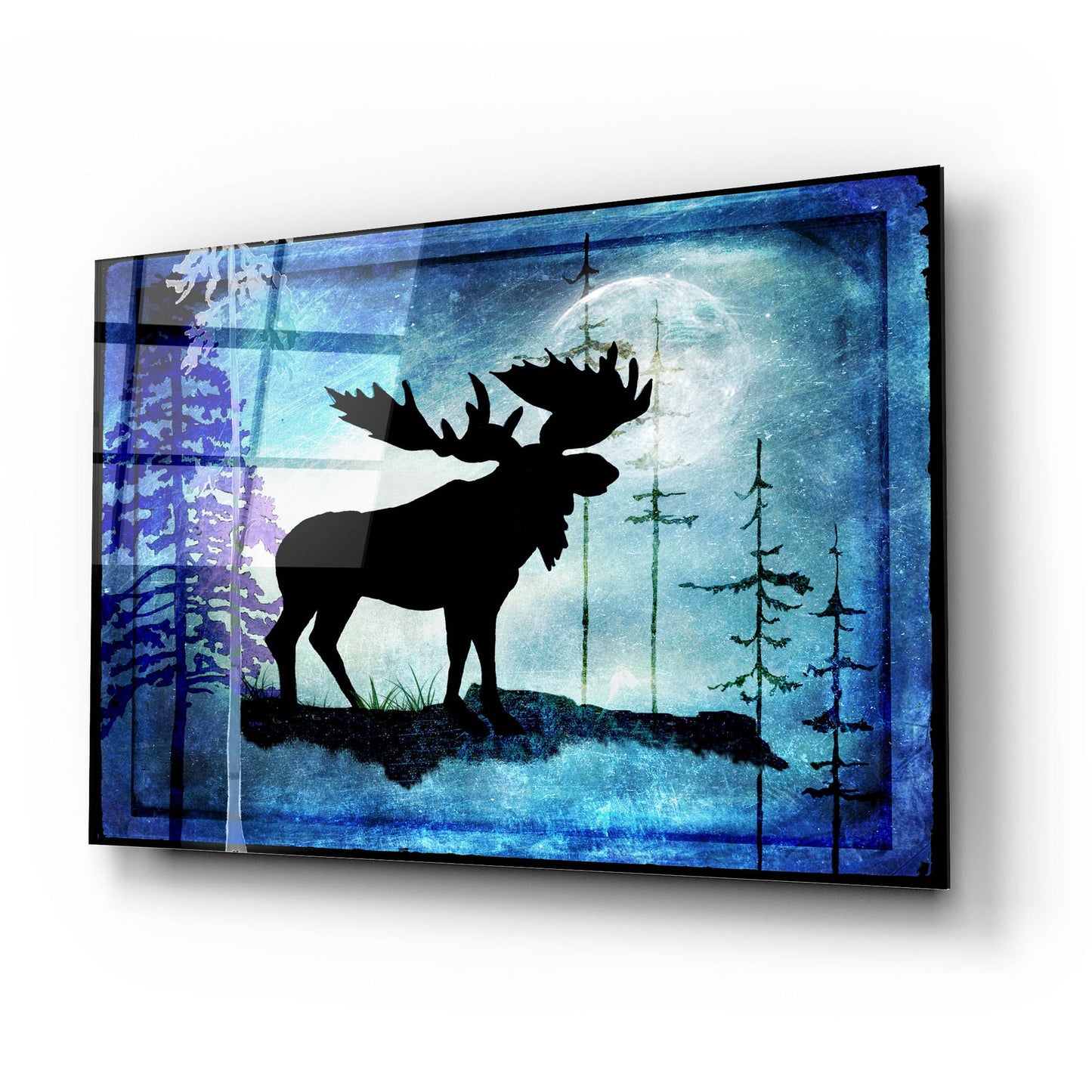 Epic Art 'Midnight Moose' by Lightbox Journal, Acrylic Glass Wall Art,24x16