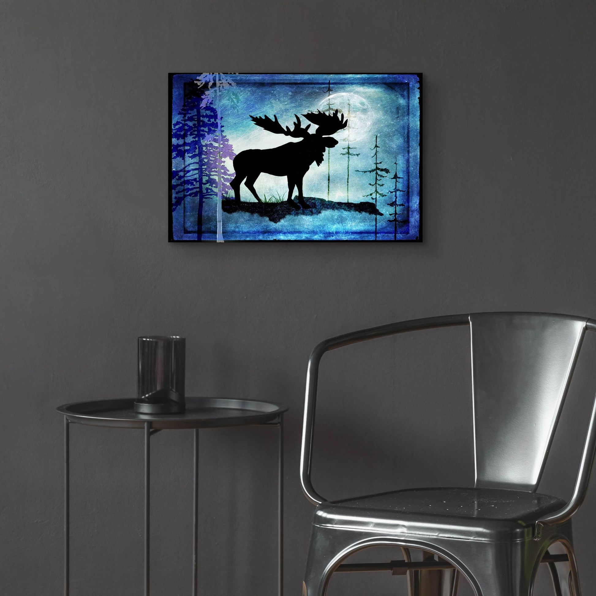 Epic Art 'Midnight Moose' by Lightbox Journal, Acrylic Glass Wall Art,24x16