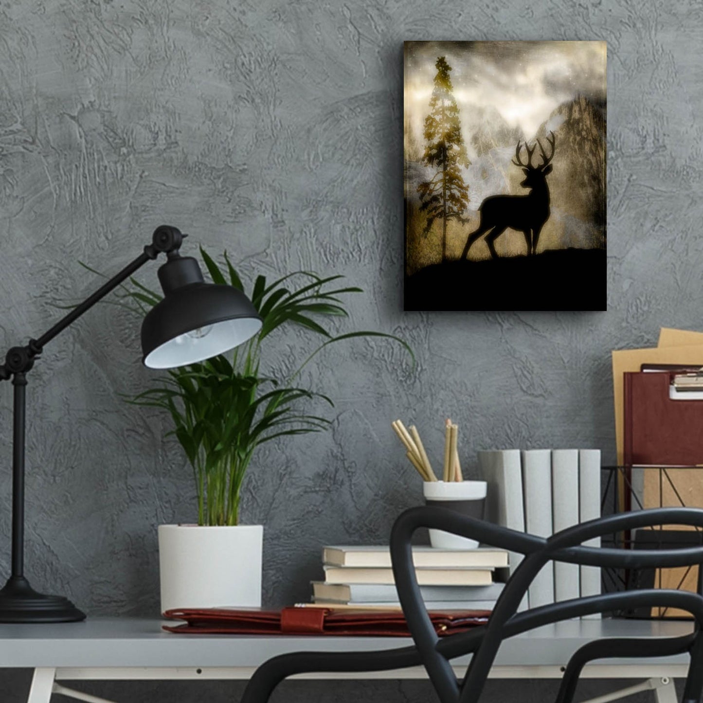 Epic Art 'Mystic Deer' by Lightbox Journal, Acrylic Glass Wall Art,12x16