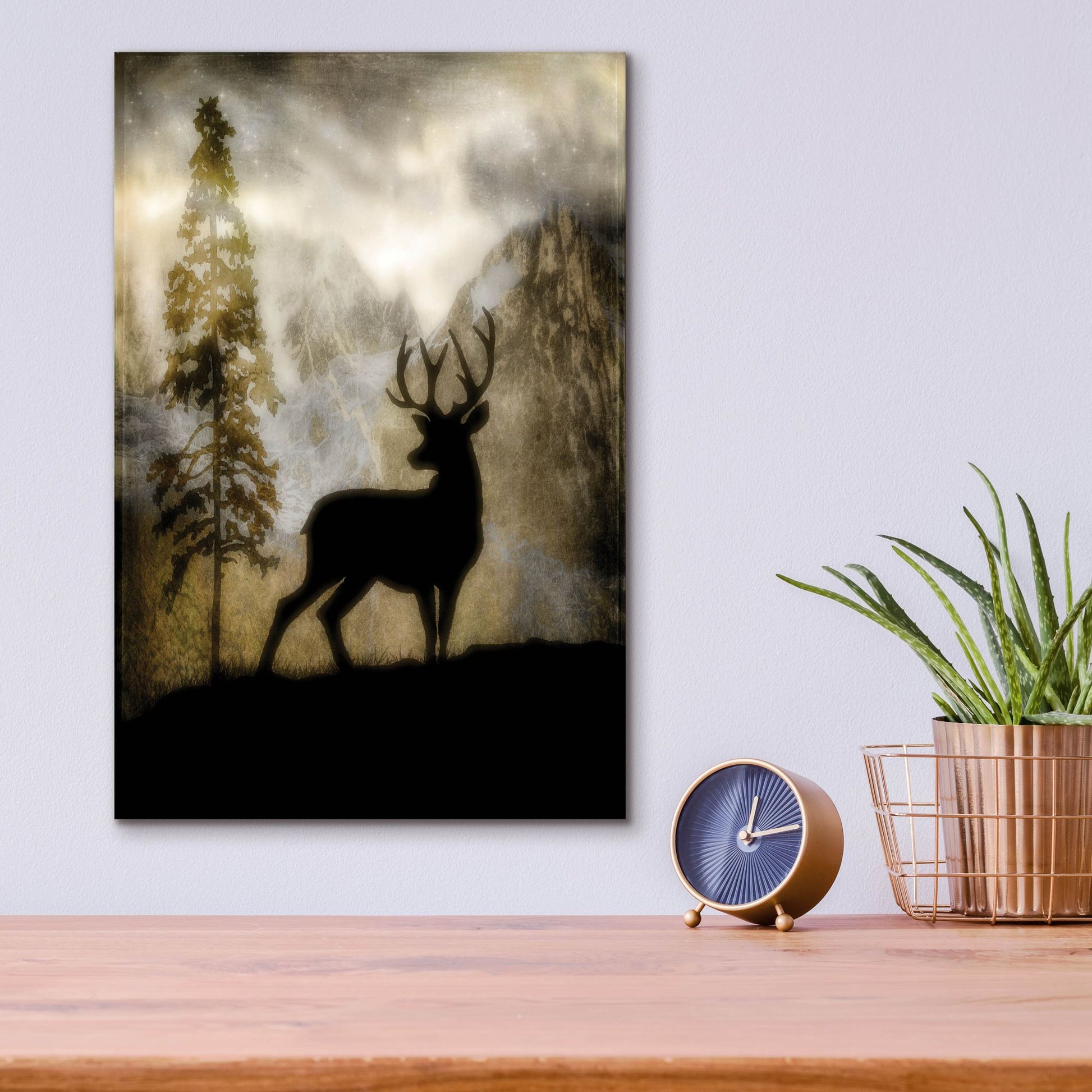 Epic Art 'Mystic Deer' by Lightbox Journal, Acrylic Glass Wall Art,12x16