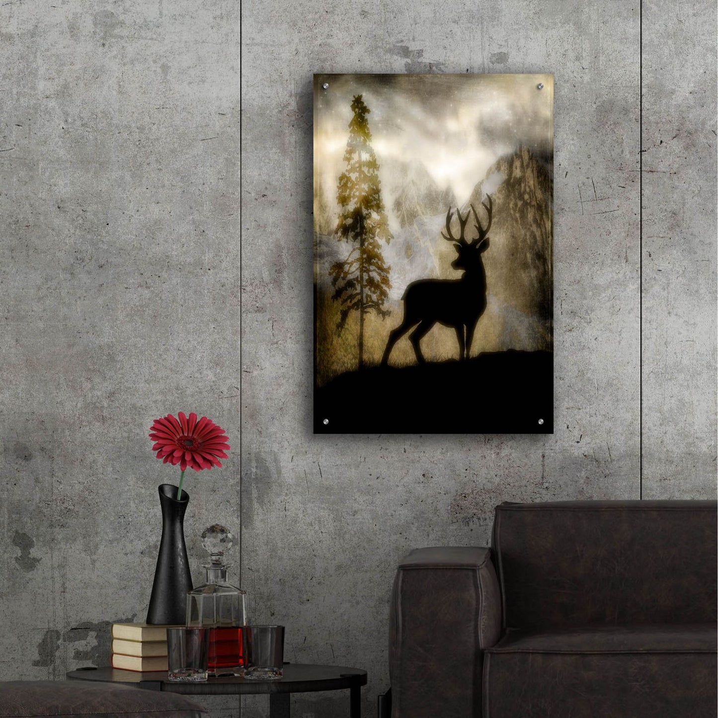 Epic Art 'Mystic Deer' by Lightbox Journal, Acrylic Glass Wall Art,24x36