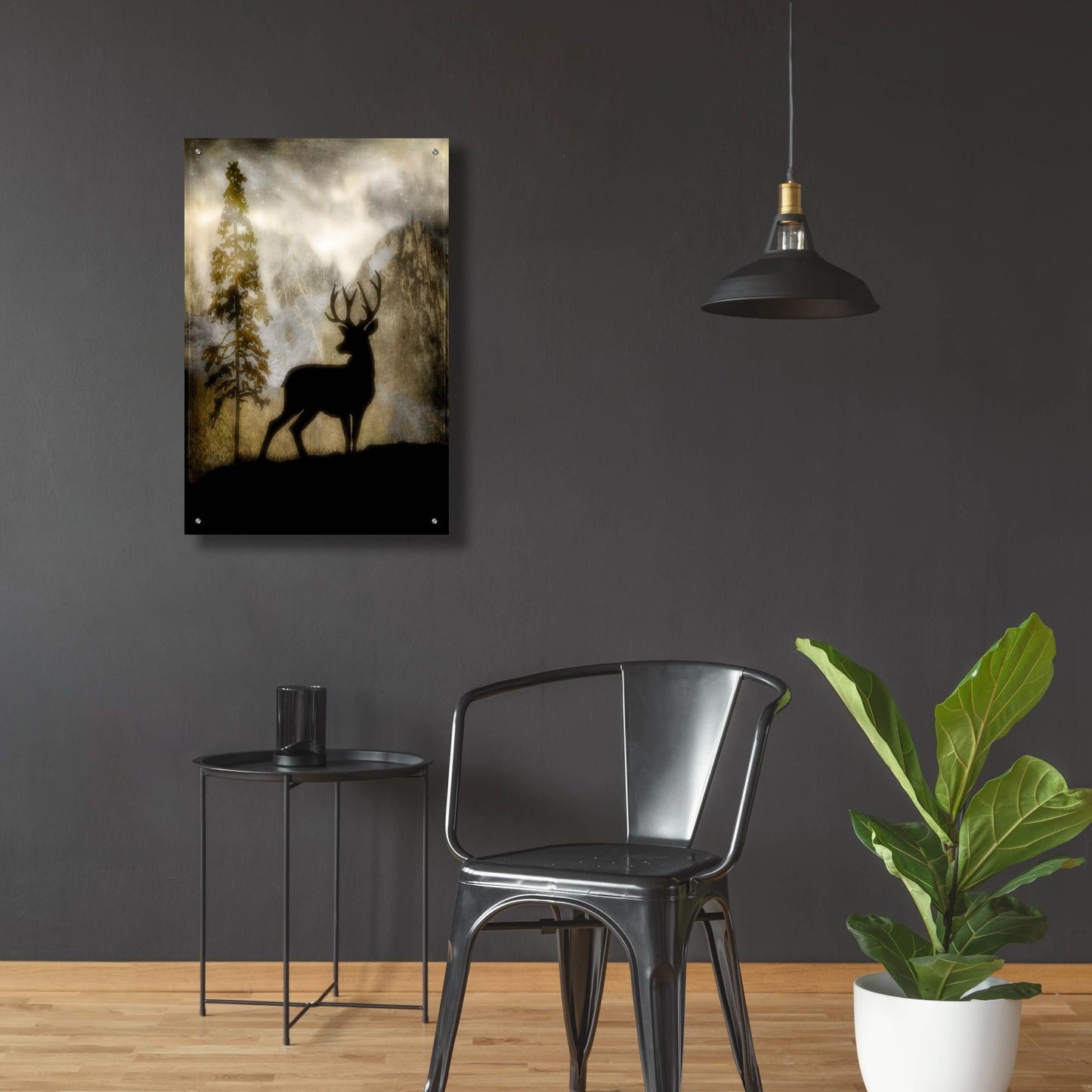 Epic Art 'Mystic Deer' by Lightbox Journal, Acrylic Glass Wall Art,24x36