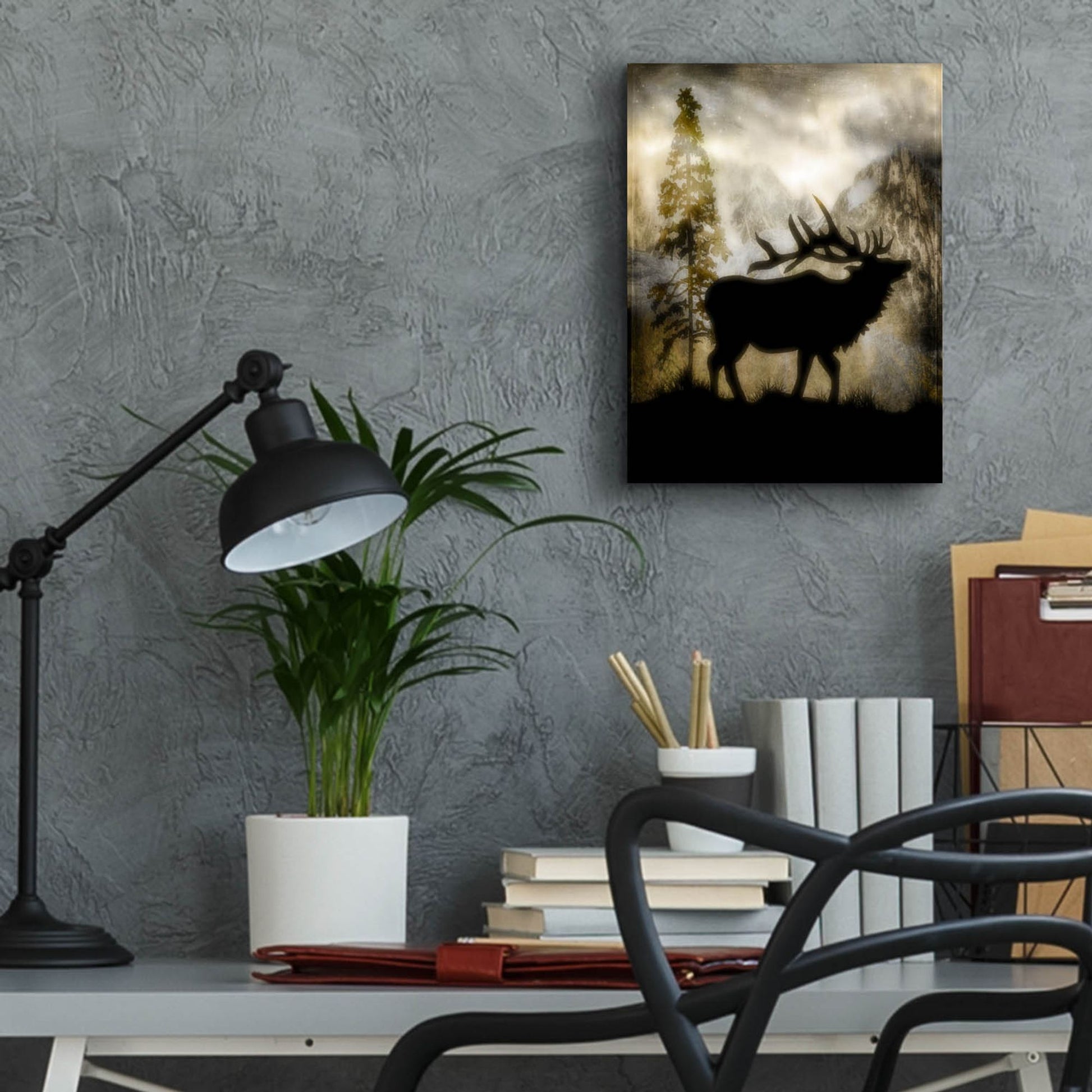 Epic Art 'Mystic Elk' by Lightbox Journal, Acrylic Glass Wall Art,12x16