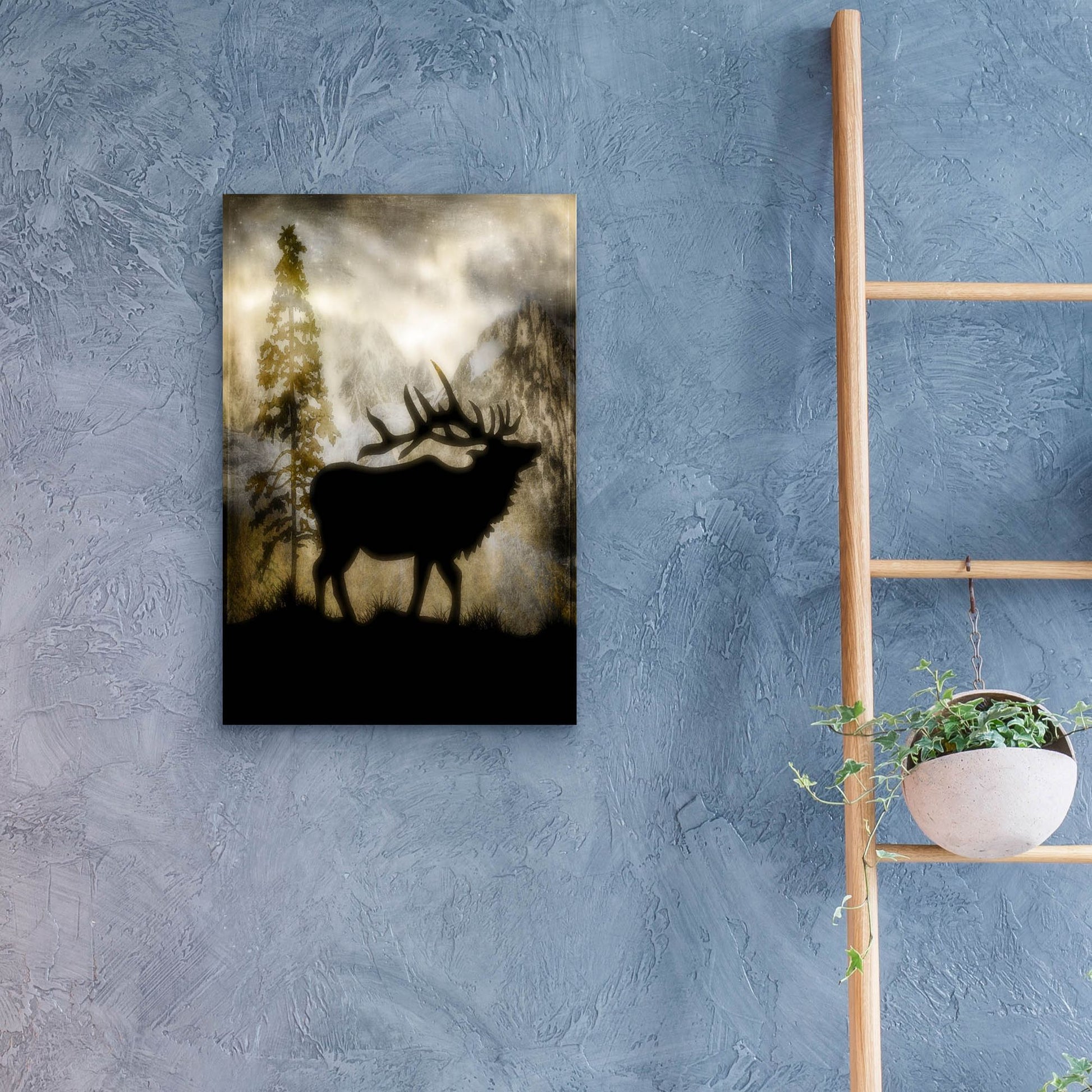 Epic Art 'Mystic Elk' by Lightbox Journal, Acrylic Glass Wall Art,16x24