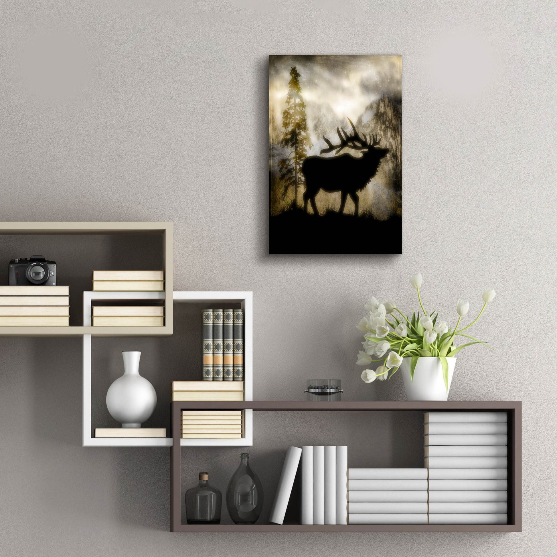 Epic Art 'Mystic Elk' by Lightbox Journal, Acrylic Glass Wall Art,16x24