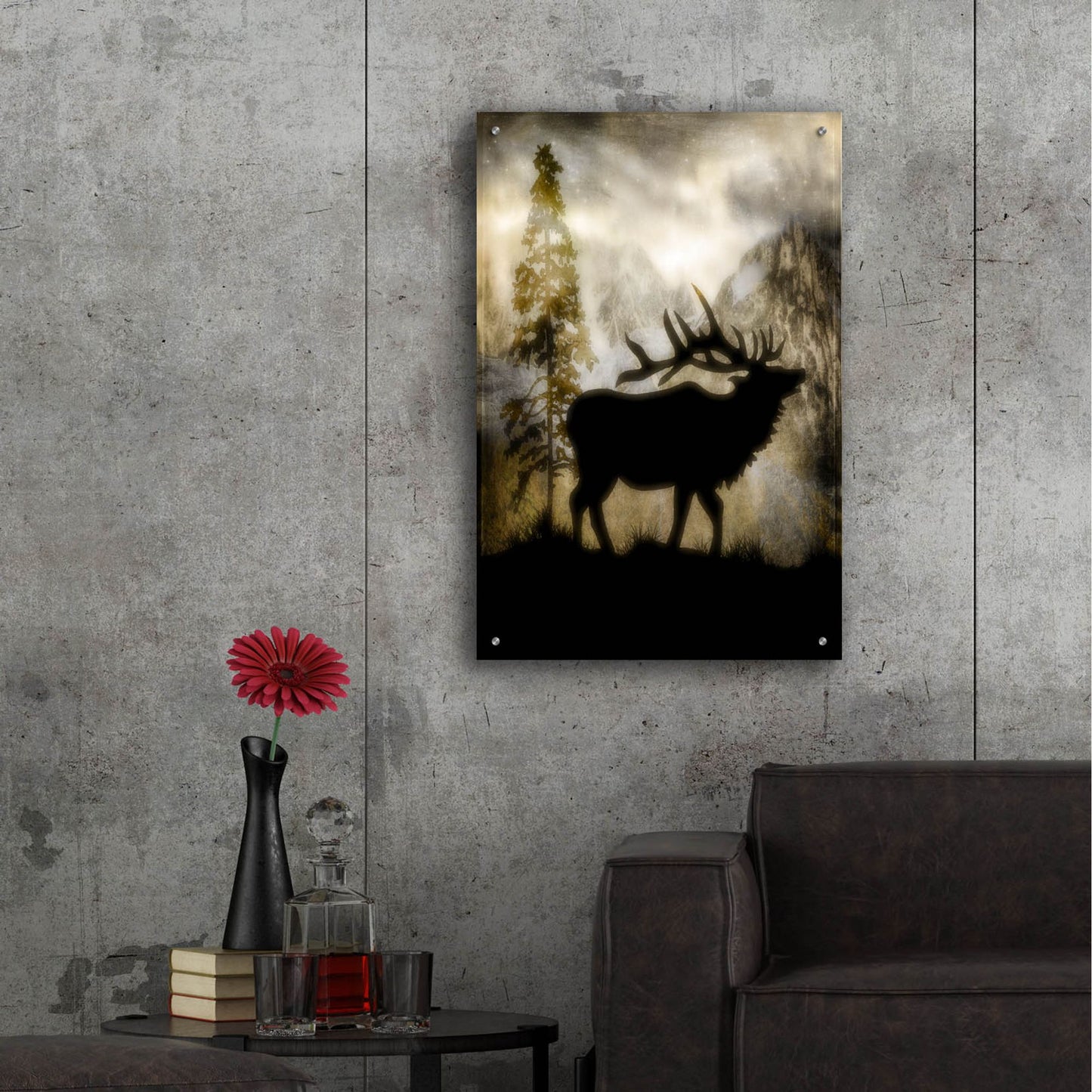 Epic Art 'Mystic Elk' by Lightbox Journal, Acrylic Glass Wall Art,24x36