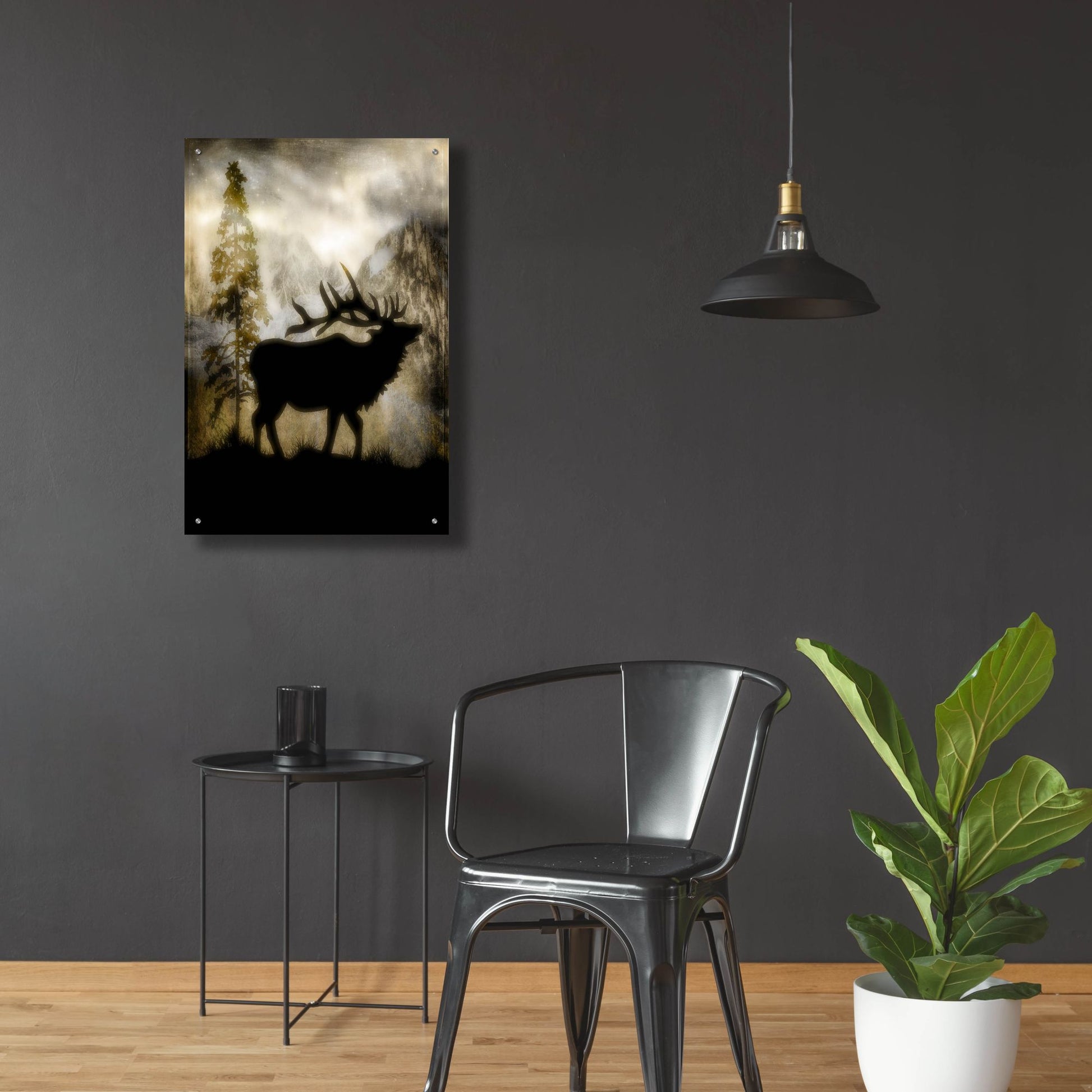 Epic Art 'Mystic Elk' by Lightbox Journal, Acrylic Glass Wall Art,24x36