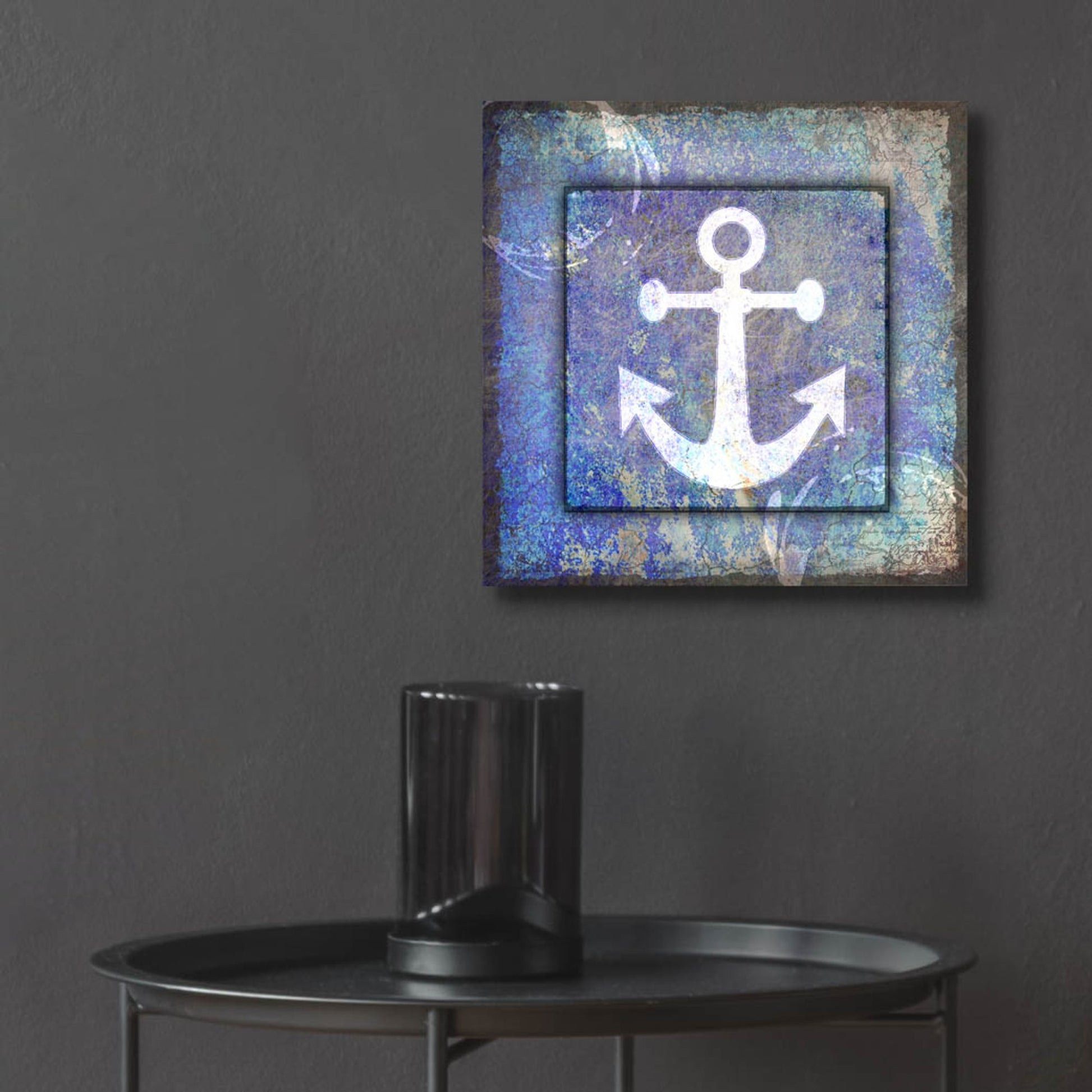 Epic Art 'Beach House Anchor' by Lightbox Journal, Acrylic Glass Wall Art,12x12