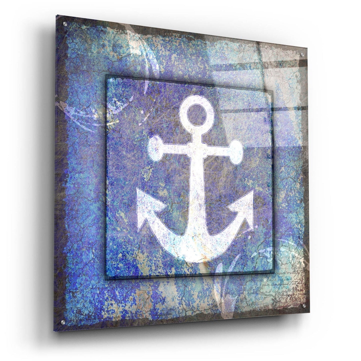 Epic Art 'Beach House Anchor' by Lightbox Journal, Acrylic Glass Wall Art,36x36
