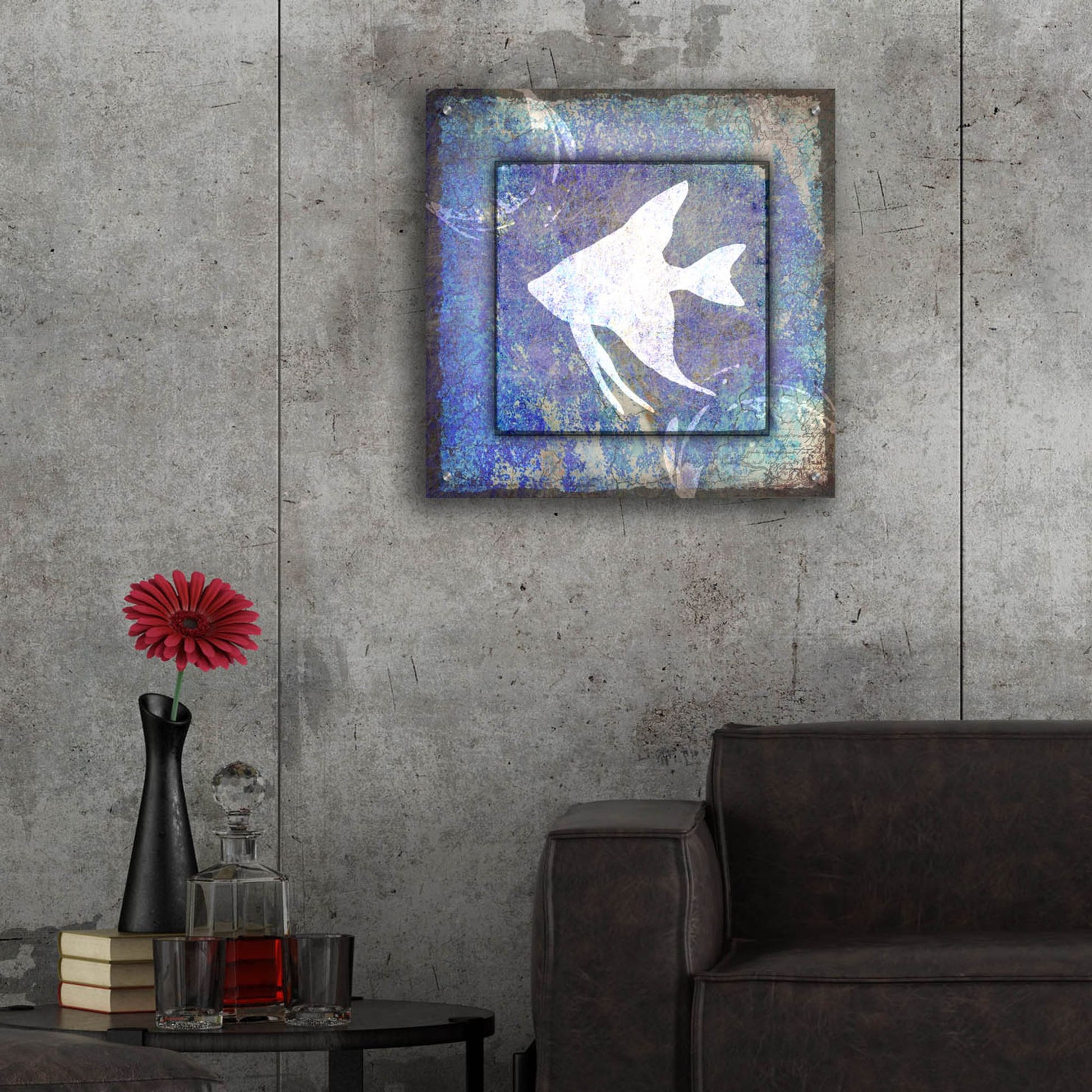 Epic Art 'Beach House Fish' by Lightbox Journal, Acrylic Glass Wall Art,24x24