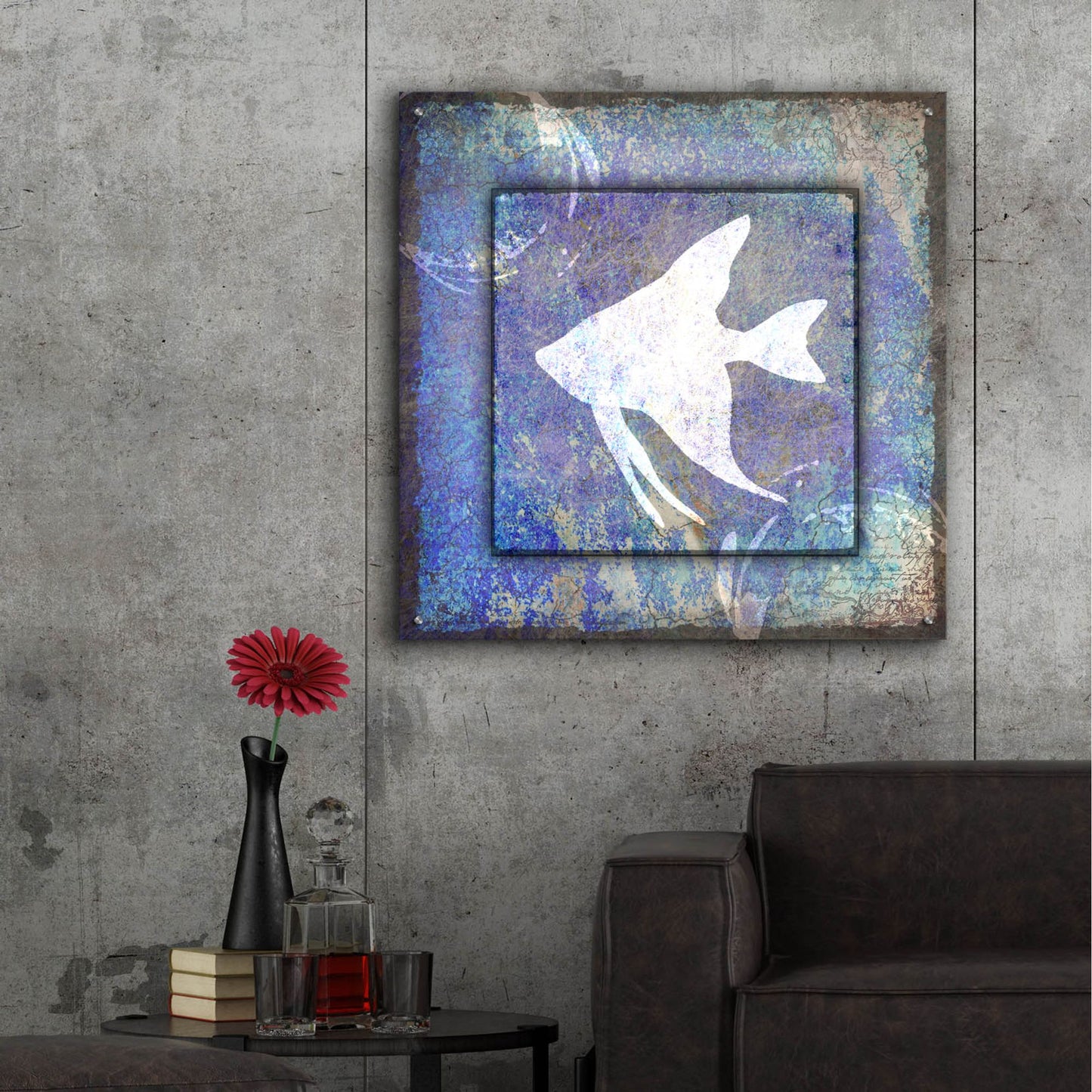 Epic Art 'Beach House Fish' by Lightbox Journal, Acrylic Glass Wall Art,36x36