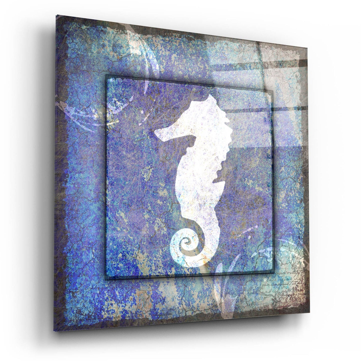 Epic Art 'Beach House Sea Horse' by Lightbox Journal, Acrylic Glass Wall Art,12x12