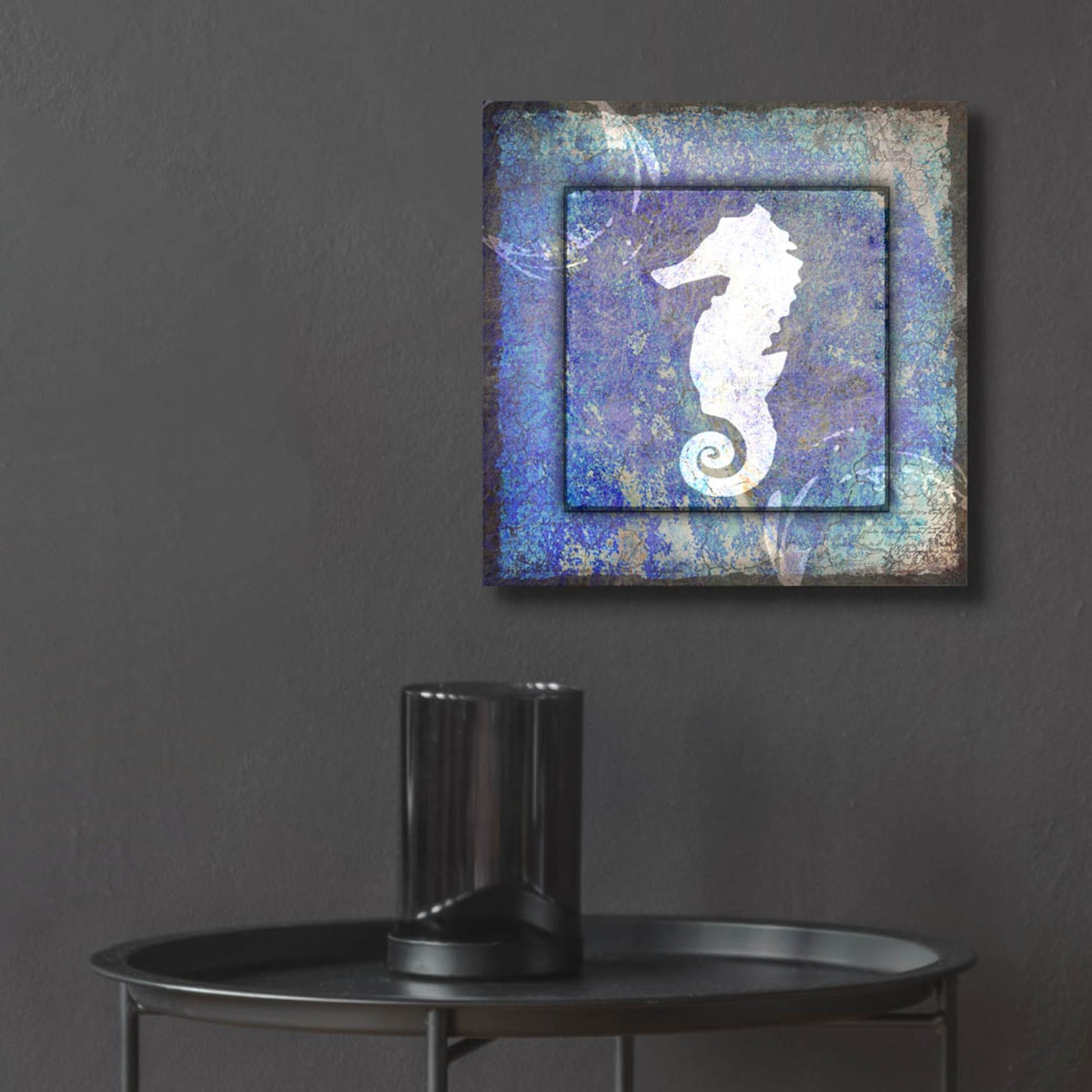 Epic Art 'Beach House Sea Horse' by Lightbox Journal, Acrylic Glass Wall Art,12x12