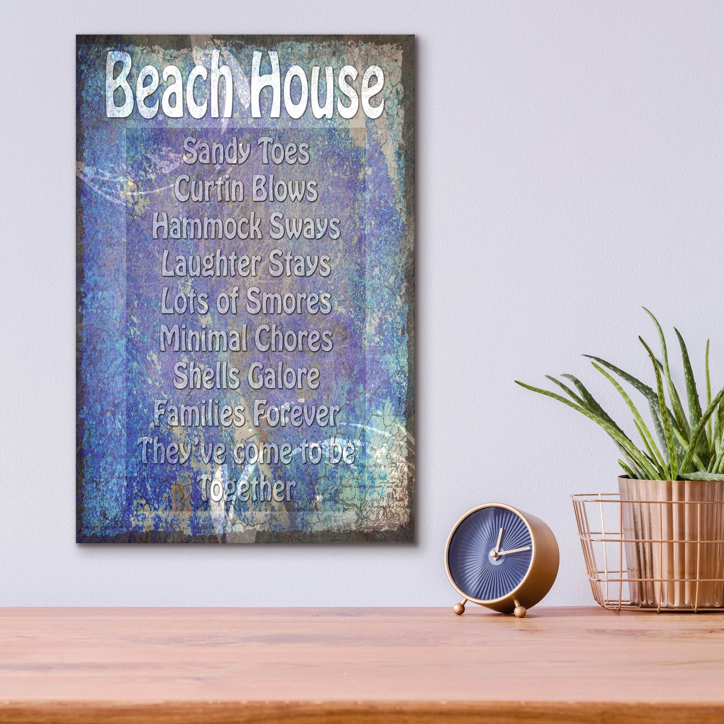 Epic Art 'Beach House' by Lightbox Journal, Acrylic Glass Wall Art,12x16