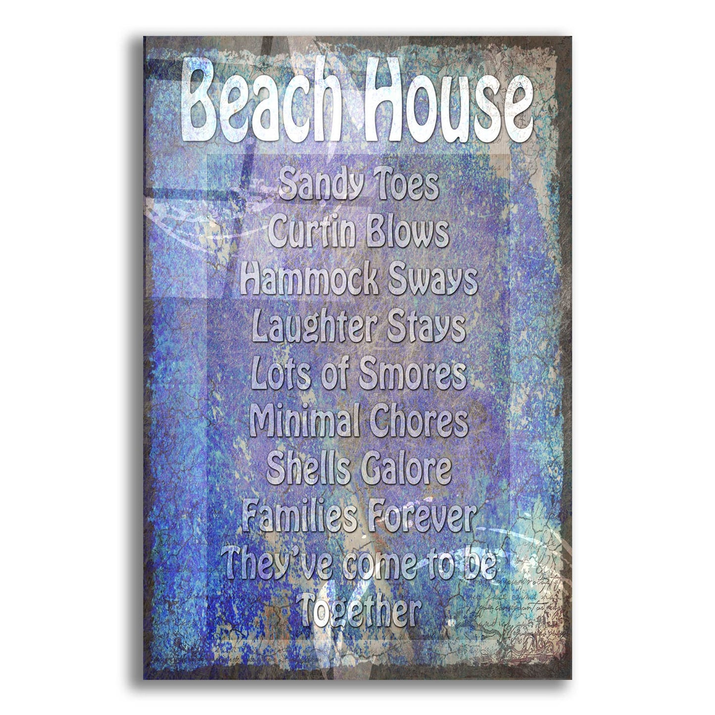 Epic Art 'Beach House' by Lightbox Journal, Acrylic Glass Wall Art,12x16