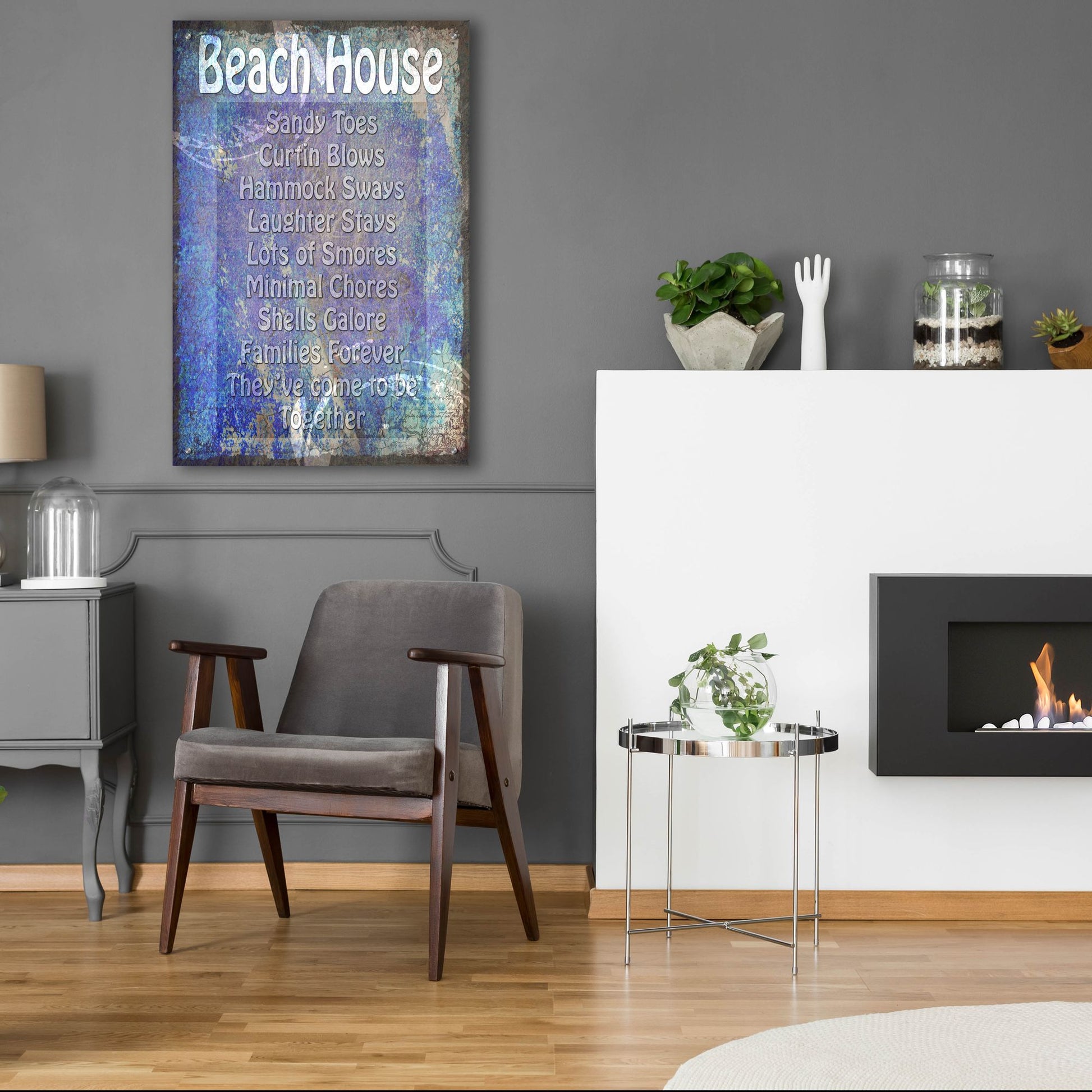 Epic Art 'Beach House' by Lightbox Journal, Acrylic Glass Wall Art,24x36