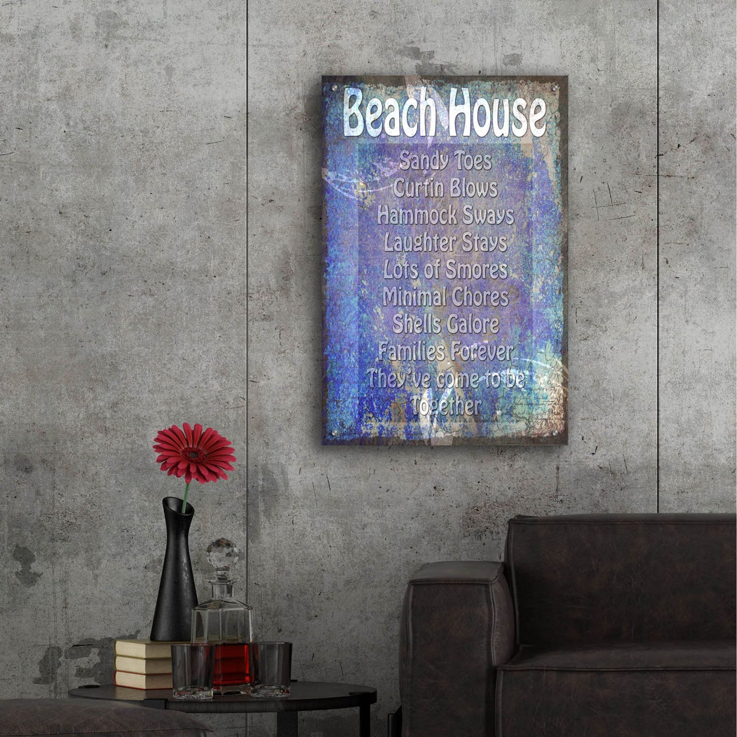 Epic Art 'Beach House' by Lightbox Journal, Acrylic Glass Wall Art,24x36