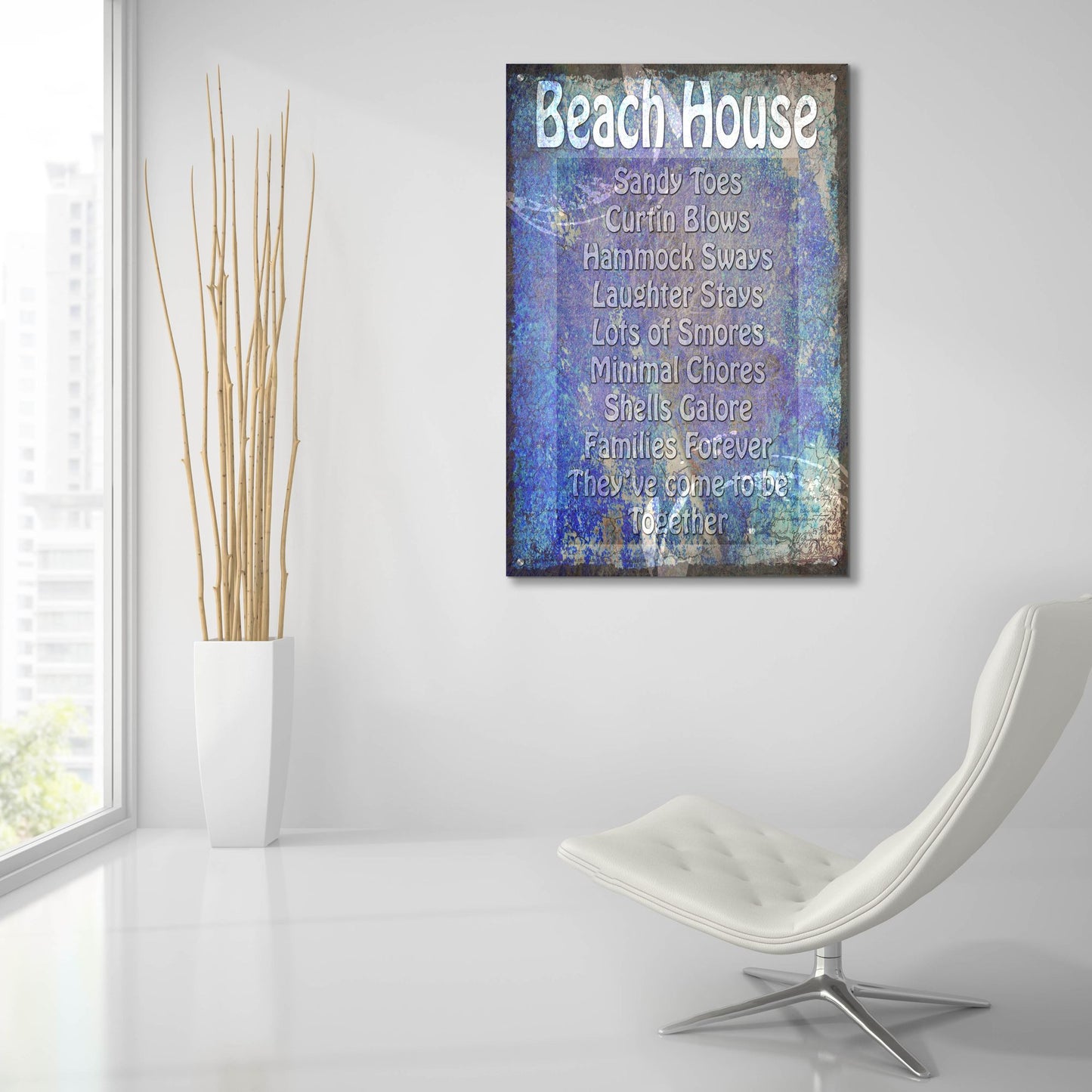 Epic Art 'Beach House' by Lightbox Journal, Acrylic Glass Wall Art,24x36